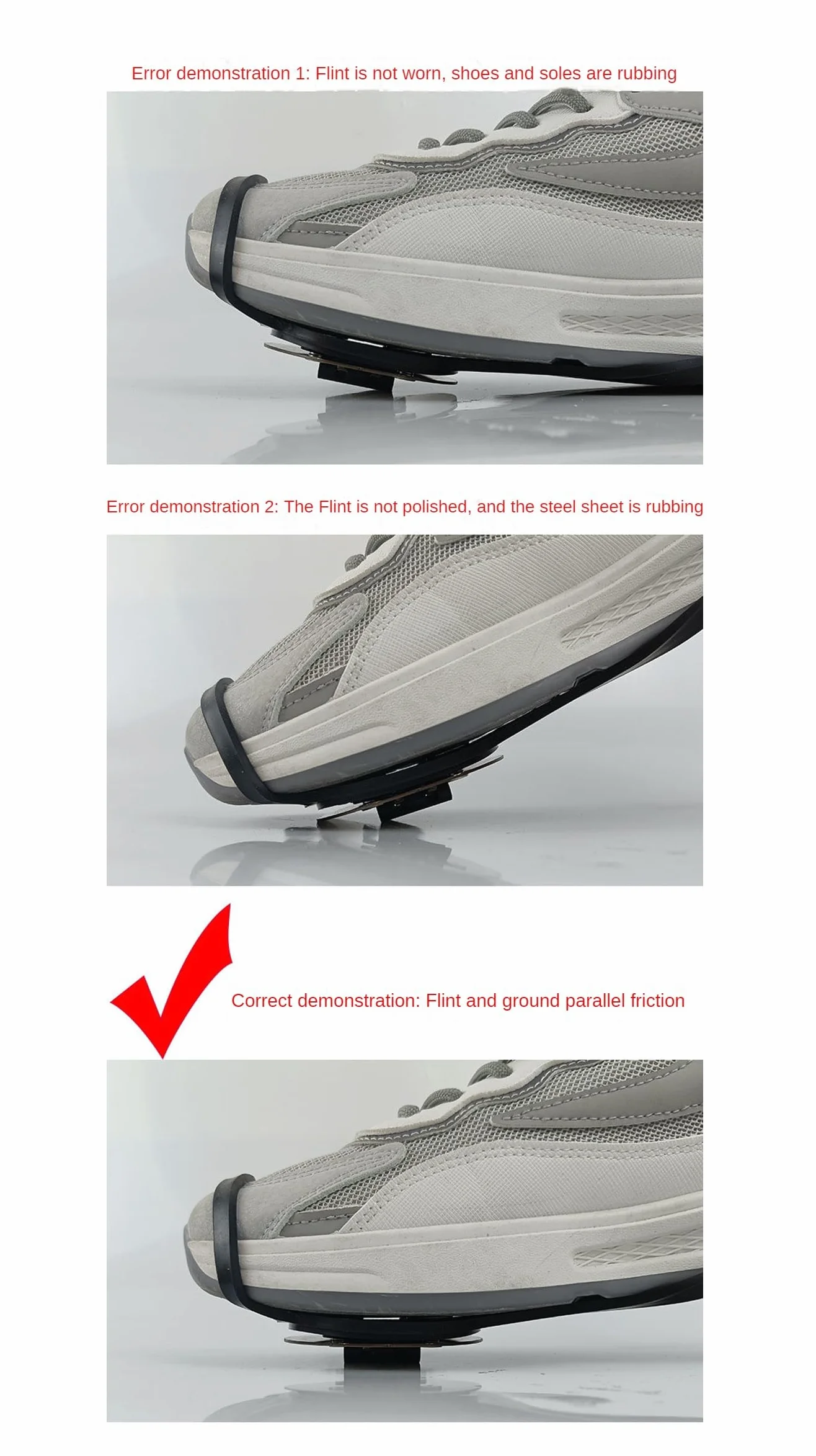 Semelle Chaussure Skateboard Silex Vélo Étincelles