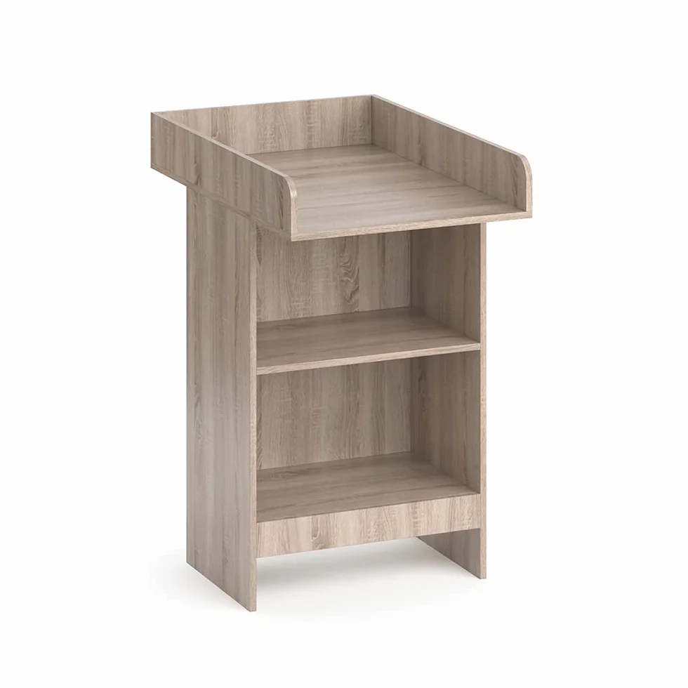 Vicco Commode à Langer Leo Sonoma 60x103cm avec étagère ouverte et plan à langer amovible
