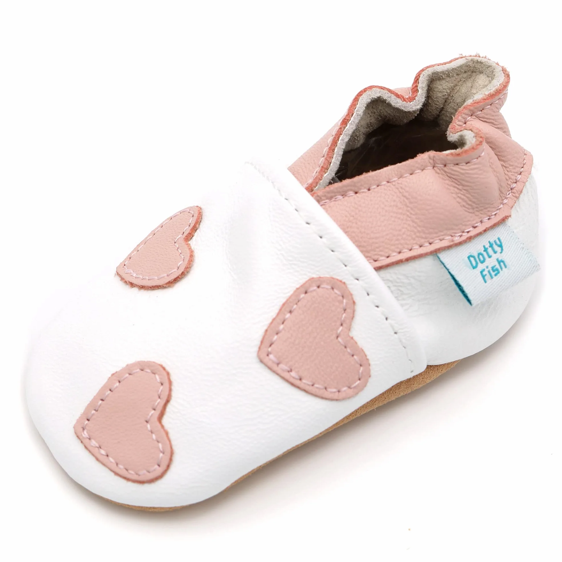 Dotty Fish Chaussures Bébé Premiers Pas Cuir Souple Antidérapantes 0-5 Ans