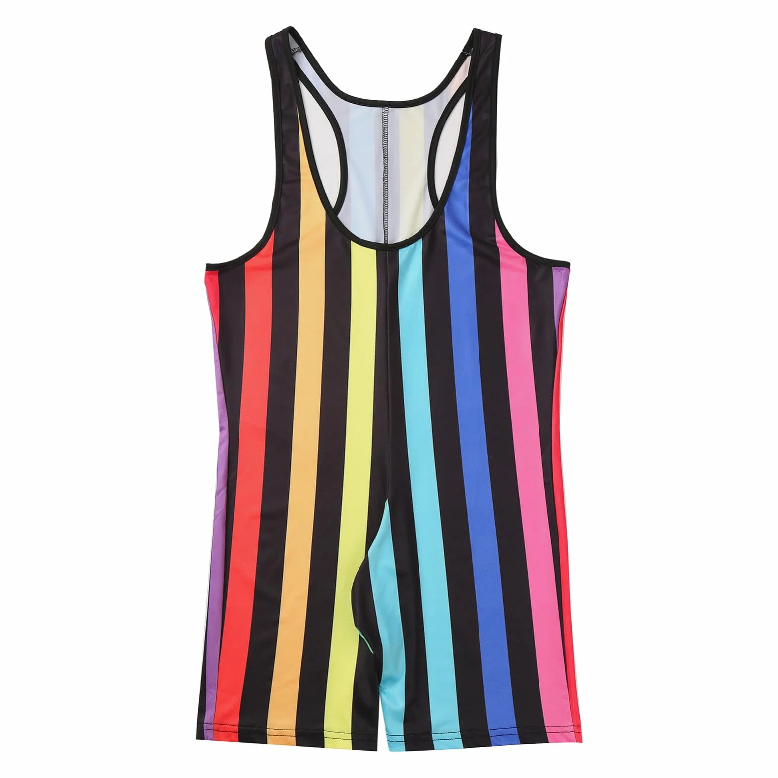 IEFIEL Homme Rayé Singlet Body Justaucorps Fitness Haltérophilie Combinaison Athlétique M-XXL