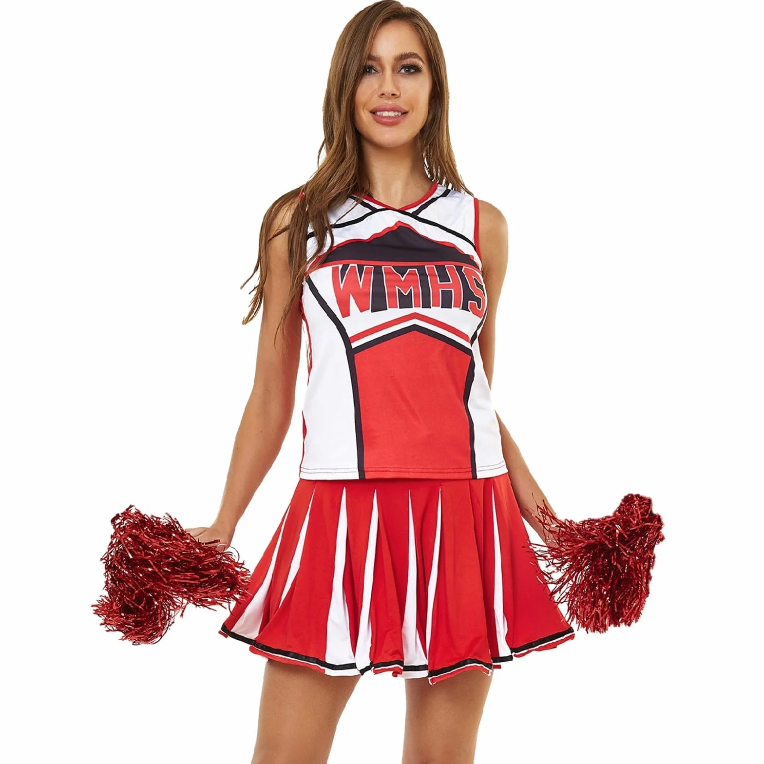 Costume de pom-pom girl Coupe du monde pour femme et fille jupe de Noël
