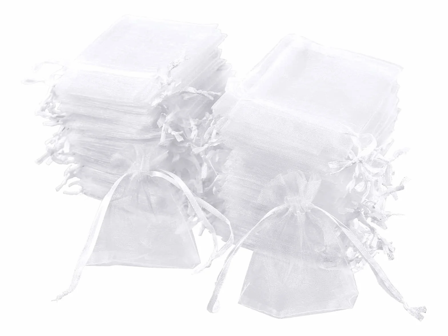 Sachets en organza blanc 7x9 cm lot de 100 pour mariage bijoux lavande bonbons décoration