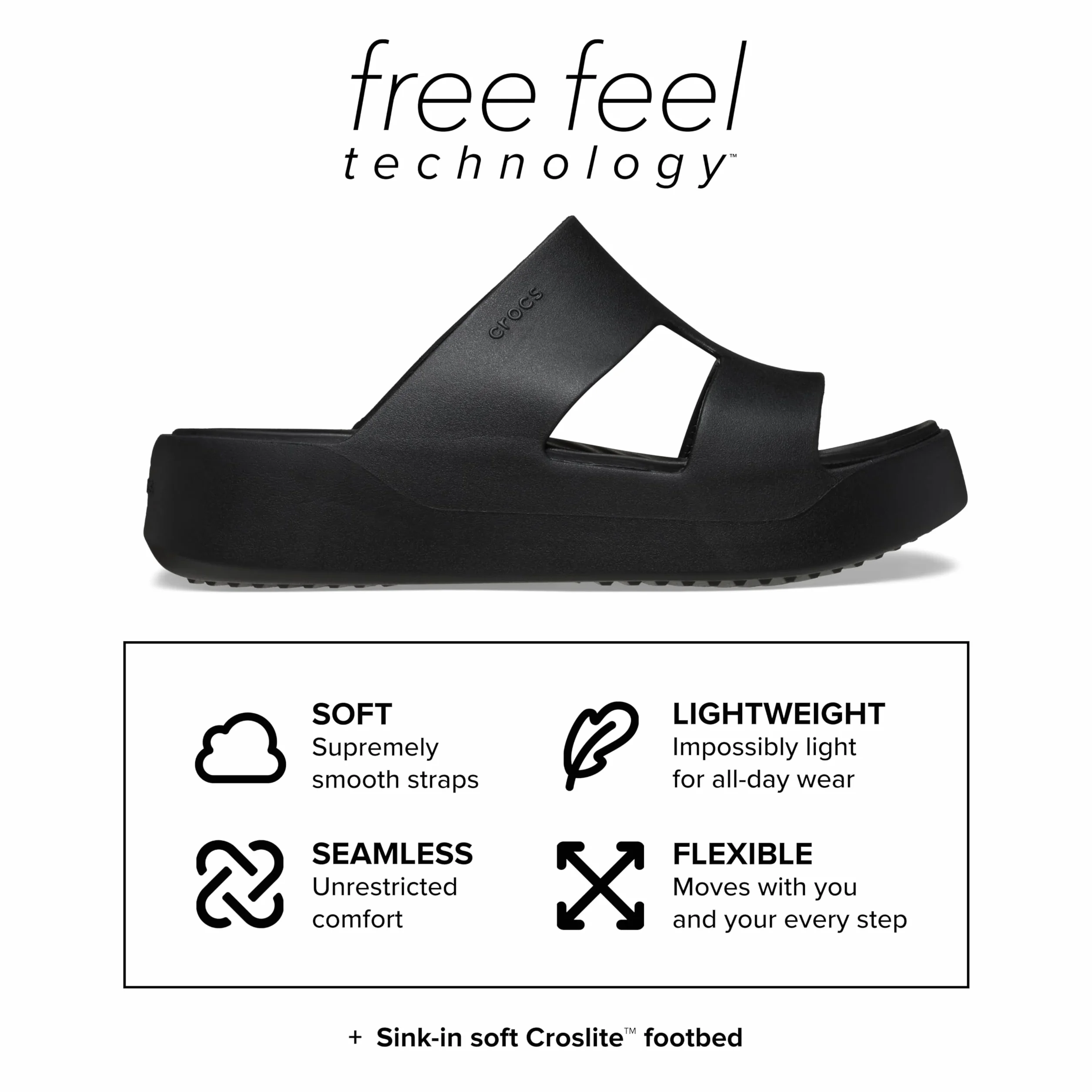 Crocs Getaway Platform H-Strap Sandale Femme