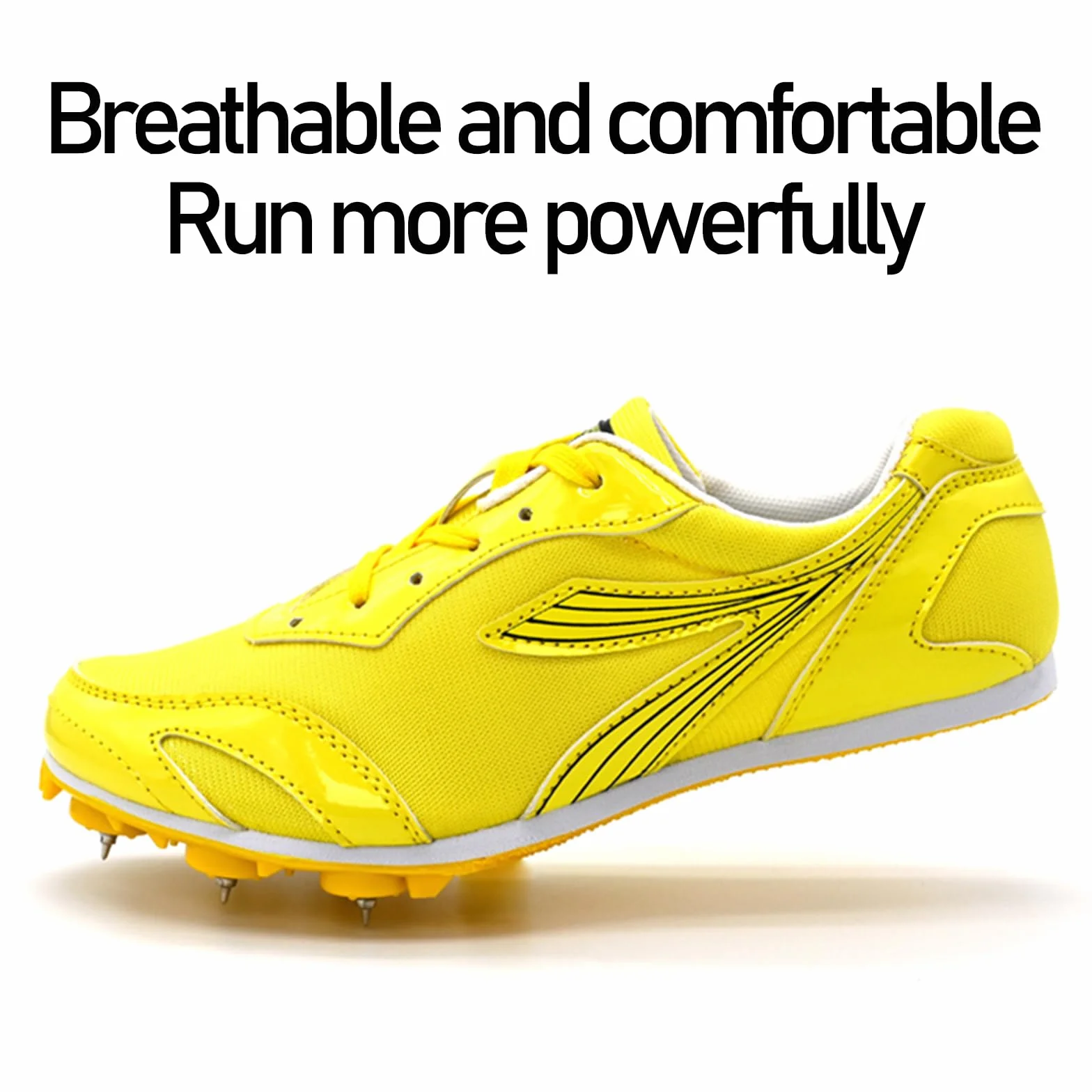 Chaussures d'Athlétisme à Pointes Unisexe Junior avec Crampons Antidérapantes pour Sprint