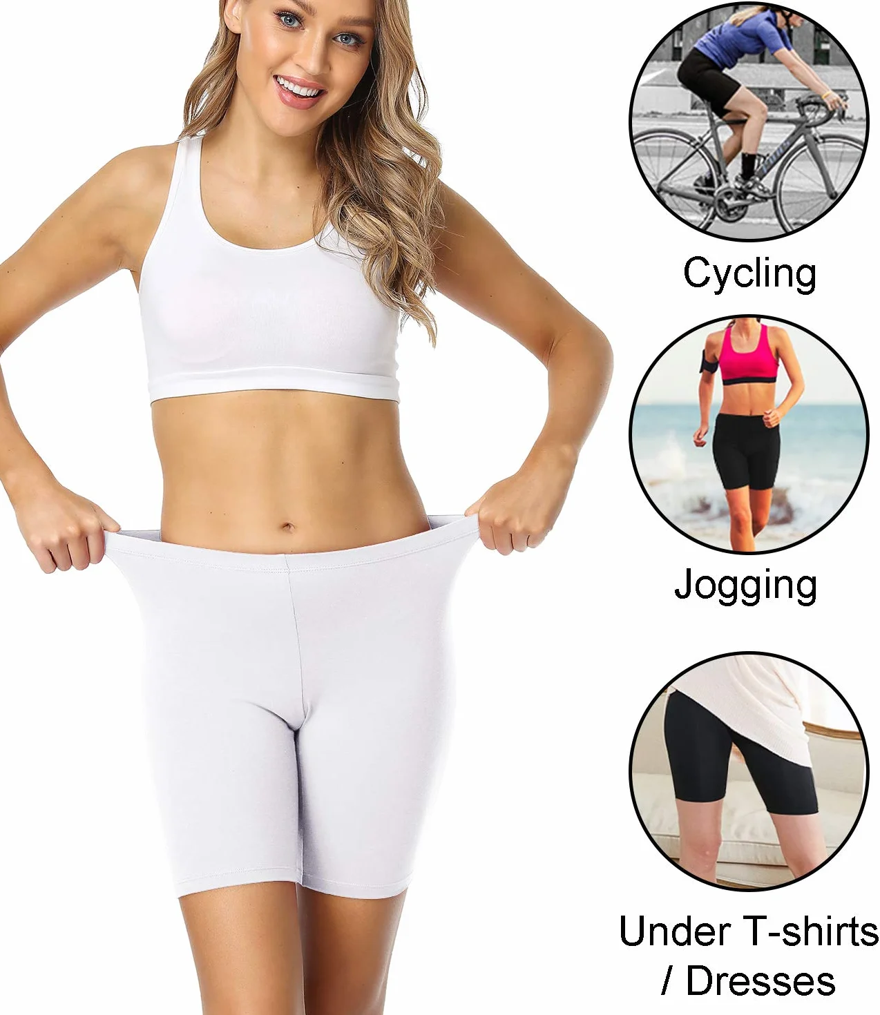 wirarpa Anti Frottement Cuisse Femme Short sous Robe Panty Coton Lot de 4