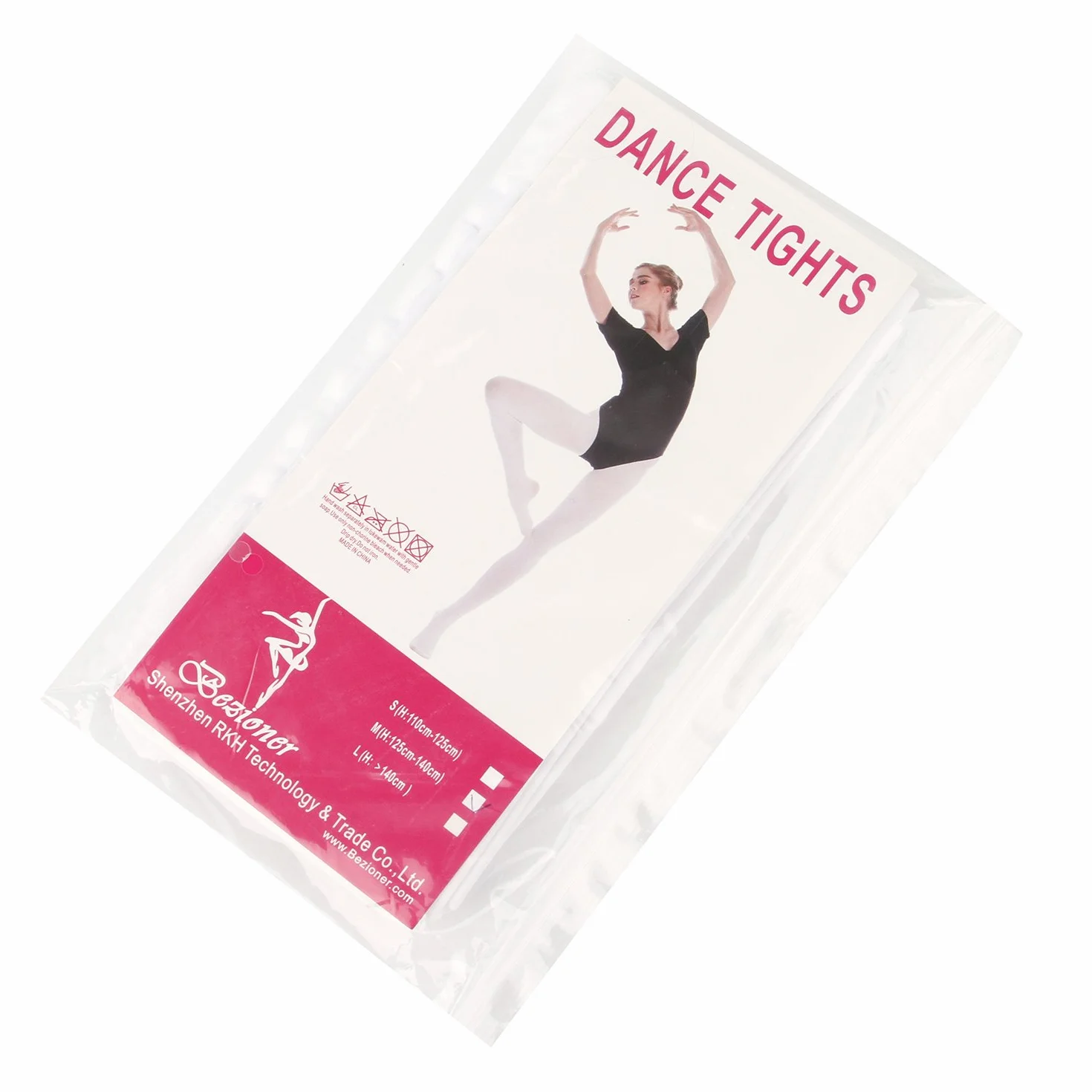 Bezioner Collants de Ballet Danse Enfants Adultes Rose Clair Blanc