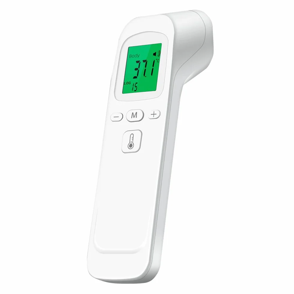 Thermomètre Frontal Infrarouge sans Contact Bébé Adultes, Écran LCD, 32 Groupes de Données °C/°F