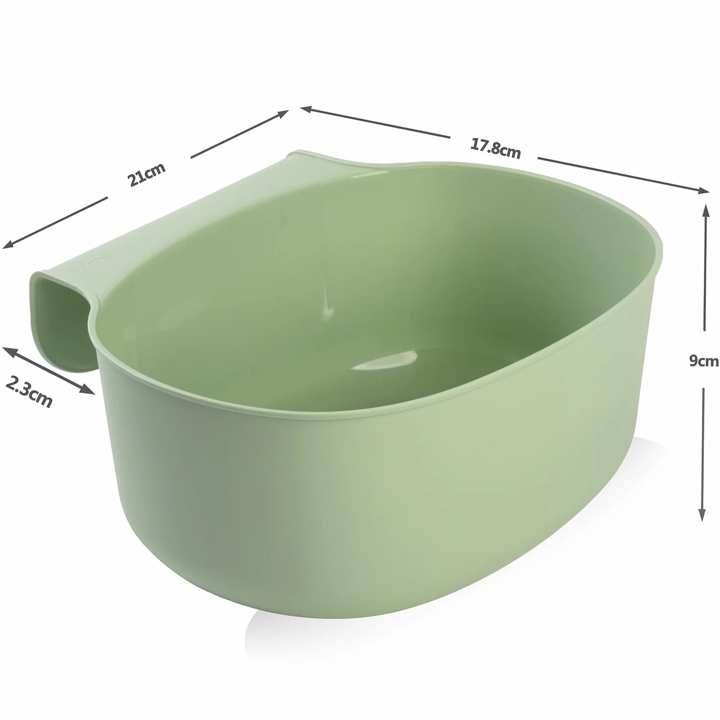 Poubelle Plan de Travail à Suspendre 26 x 17 x 12 cm - Bac Plastique Cuisine Vert