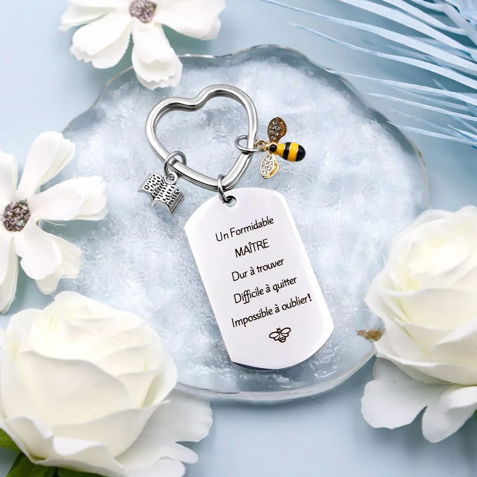 Porte Clef Merci Cadeau Maitresse D'école Professeur Atsem Aesh