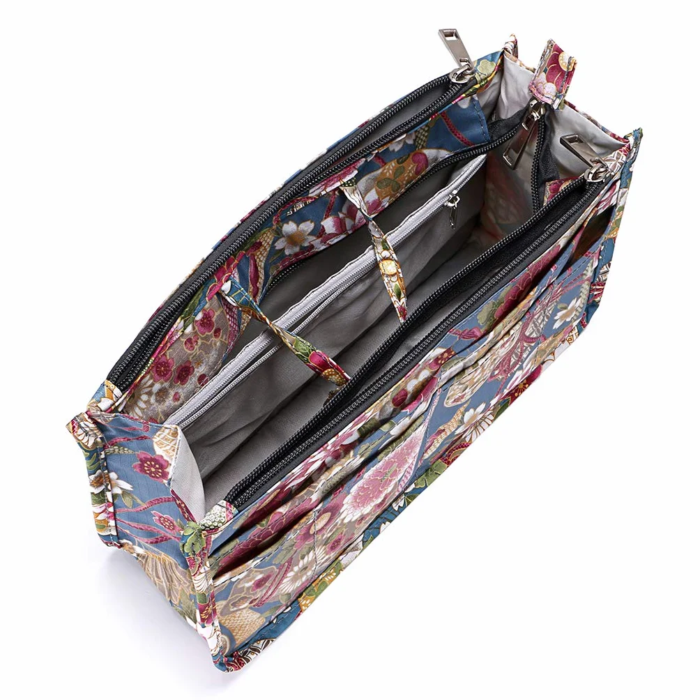 Ignpion Organiseur de sac à main 13 poches extensible imprimé tournesol multicolore IGN435