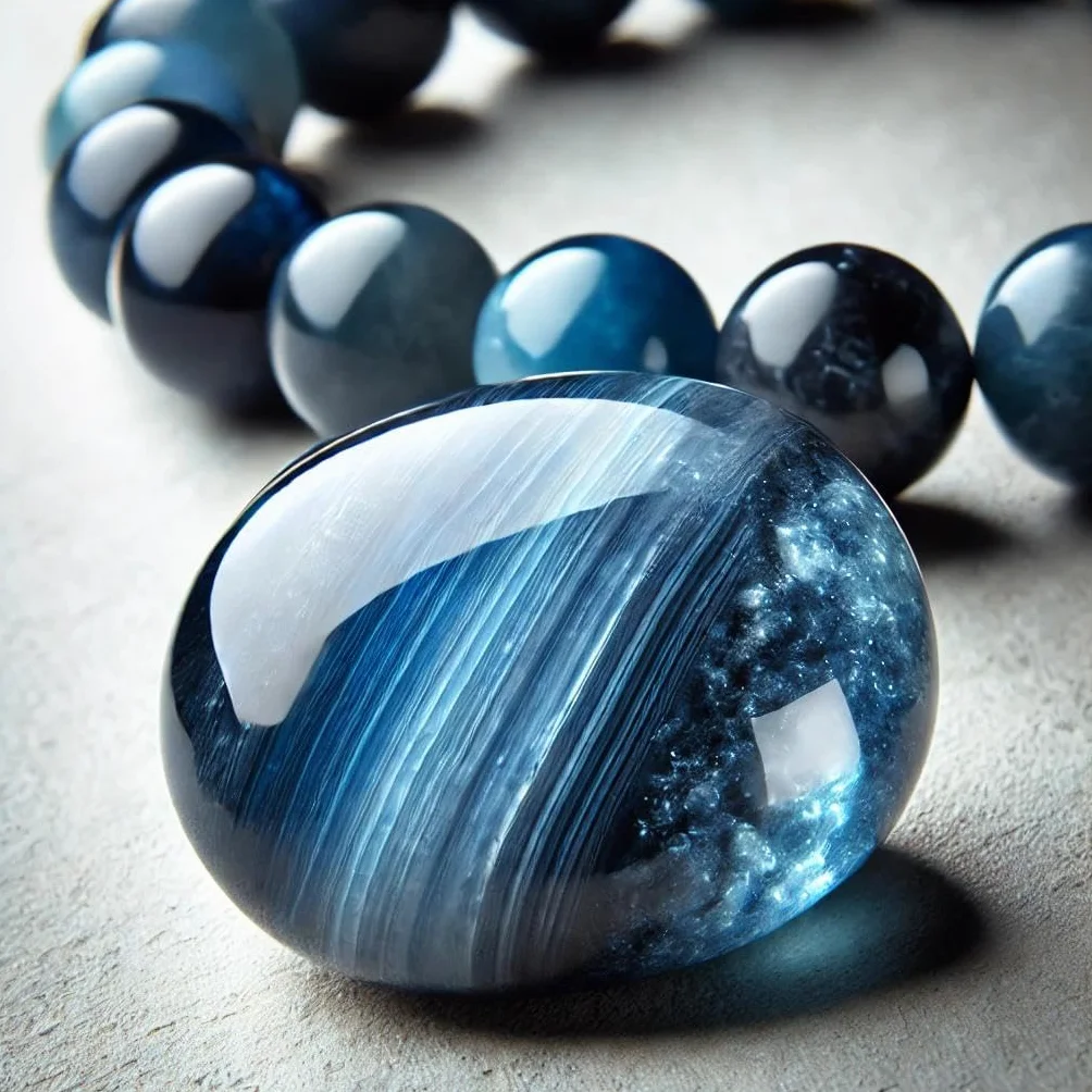 Bracelet en Apatite bleue Pierres Naturelles Perles 8mm Pierres Fines et Précieuses Unisexe Bijoux Minéraux