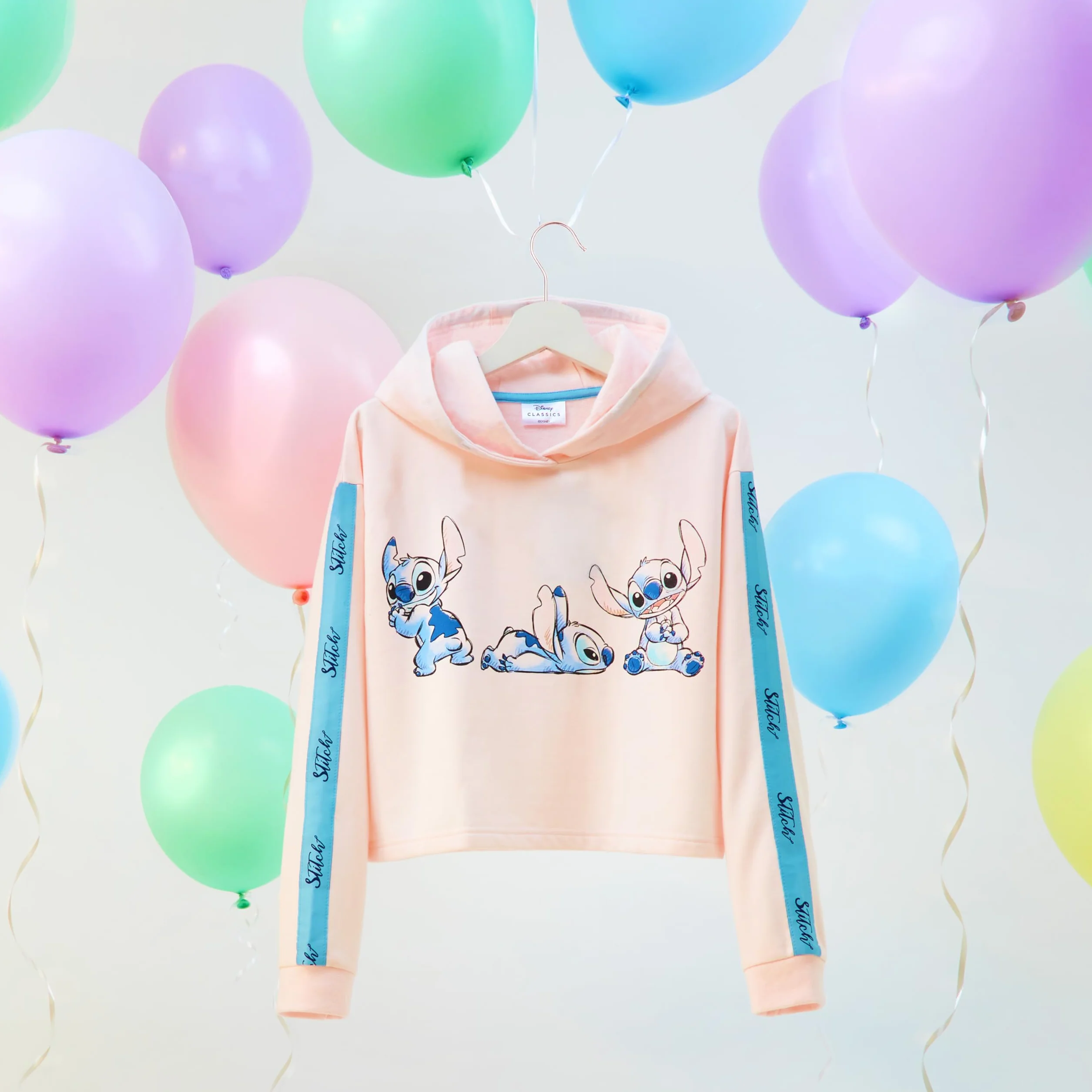 Disney Sweat à Capuche Fille Stitch Pull Crop Top Fille 7-14 Ans