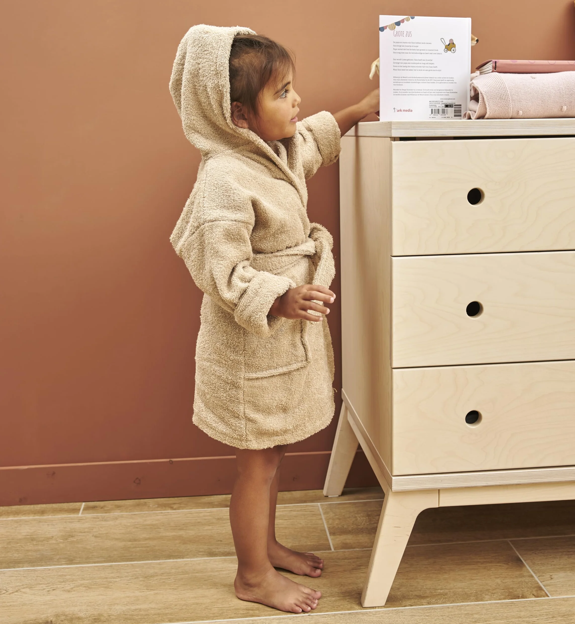 Meyco Baby Peignoir Enfant 100% Coton Taille 86/92 Sable