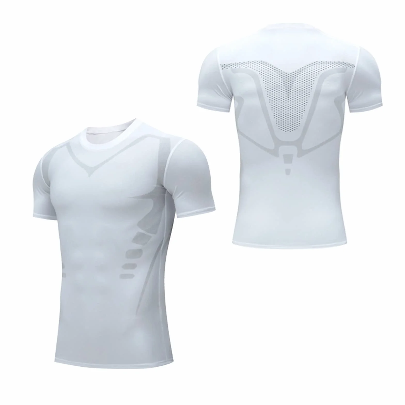Gilet de Mise en Forme Ionique Débardeur de Compression Ventre Plat Respirable Séchage Rapide