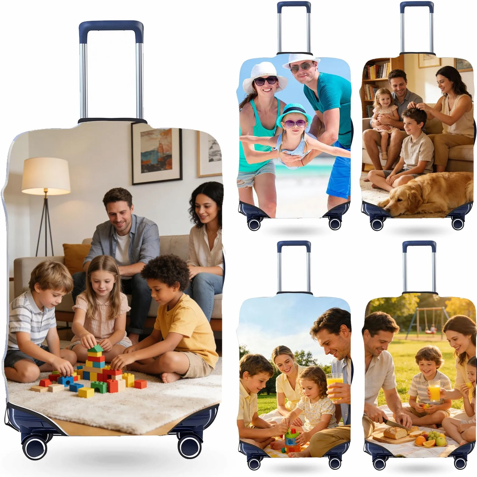 Housse de Valise personnalisée 18-32 Pouces avec Photo Texte Logo Accessoire de Voyage