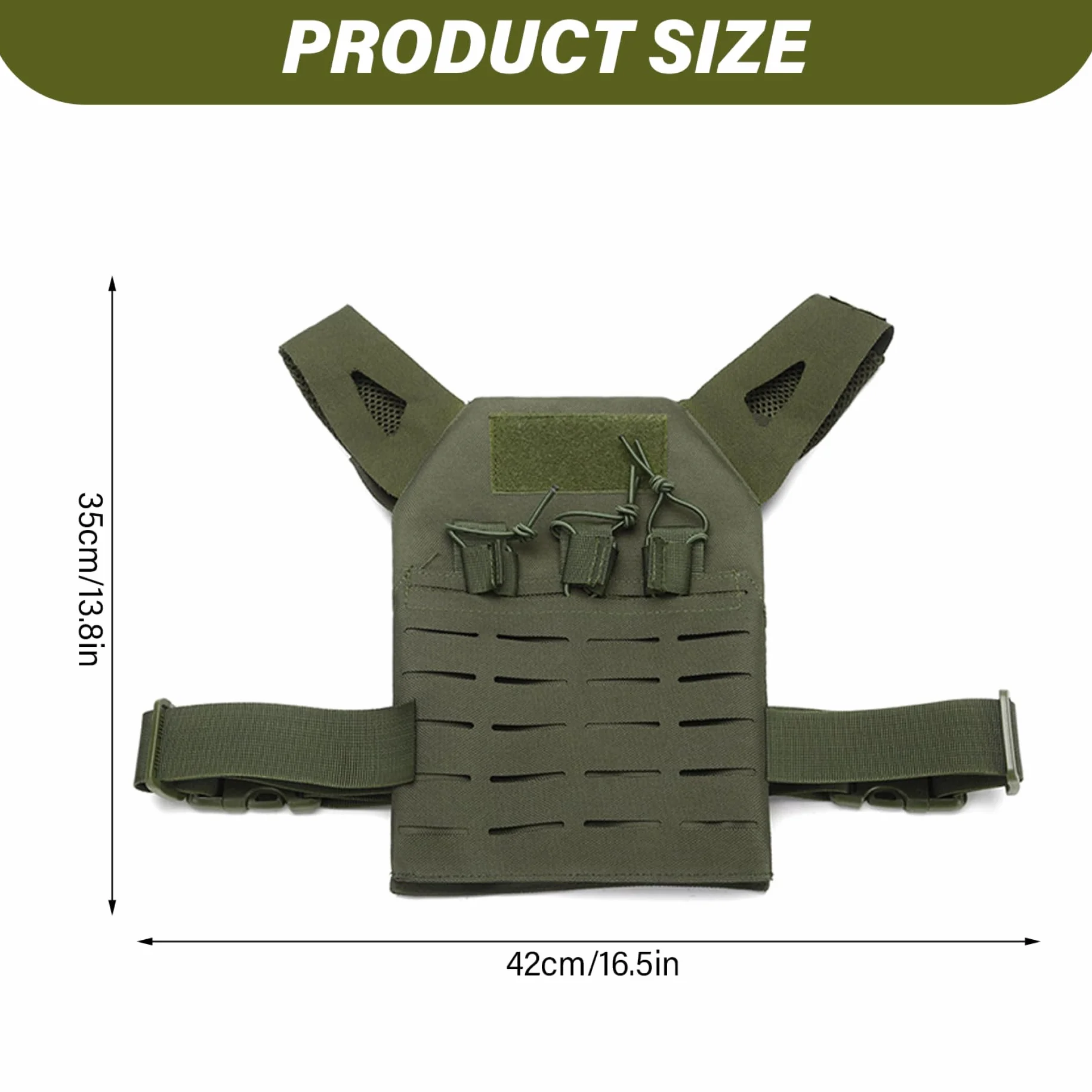 Gilet d'airsoft enfant pare-balles ajustable respirant léger style militaire