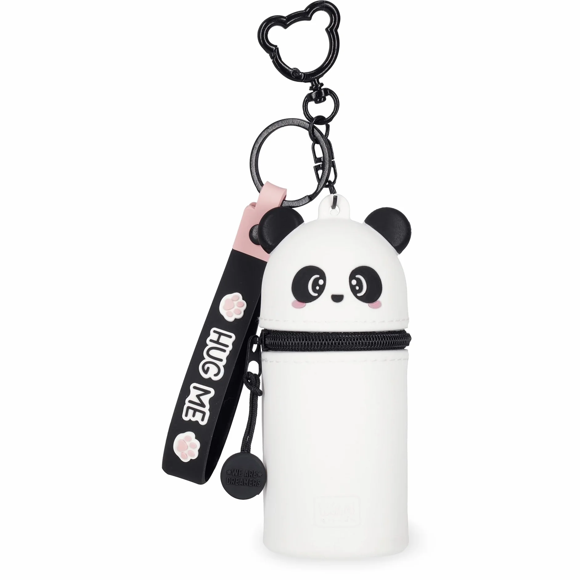 Legami Porte-Monnaie Kawaii avec Mini Porte-clés, Anneau spiralé, Mousqueton, dragonne, Silicone, 5 x 12 x 5 cm