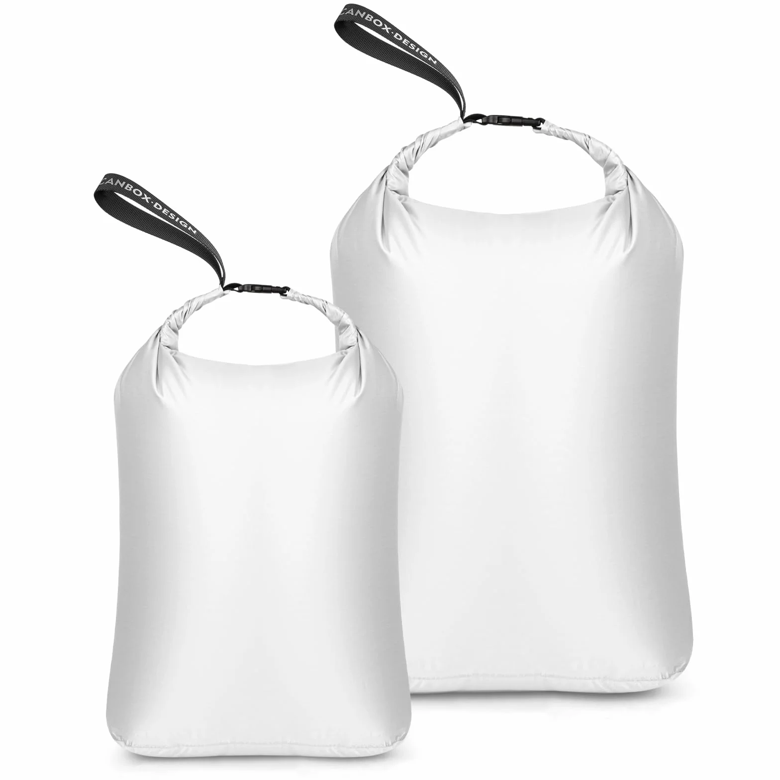 Lot de 2 sacs à linge de voyage étanches pliables avec poignées
