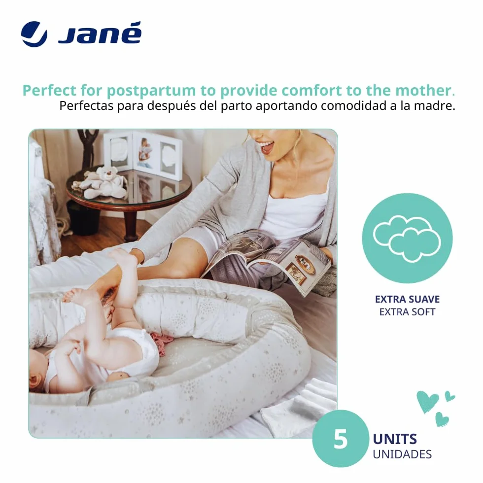 Jané Culottes lavables Coupe Haute Taille Unique Tissu élastique hypoallergéniques Post-Partum