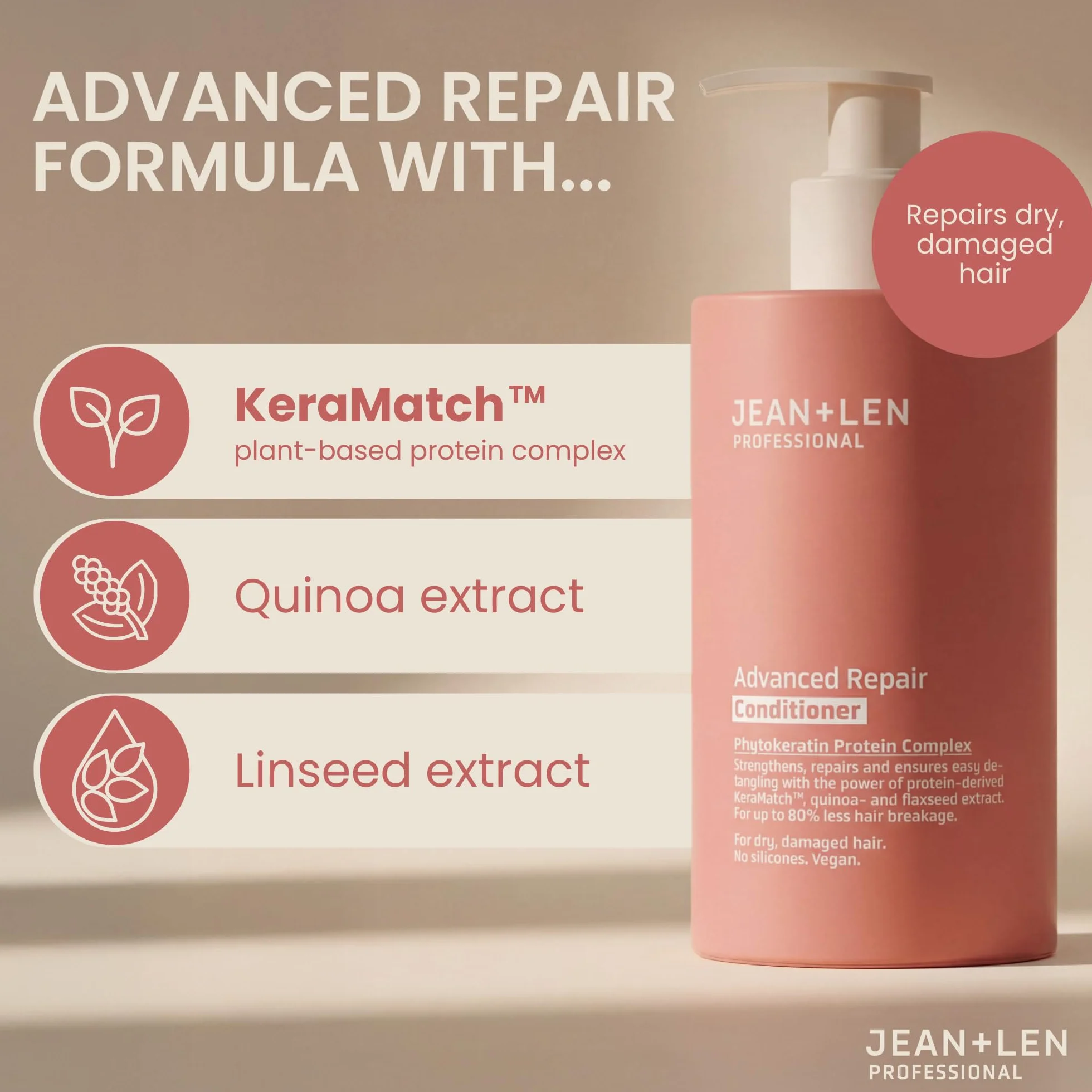 Jean & Len Conditioner Professional Advanced Repair après-shampooing réparateur cheveux secs abîmés 300 ml