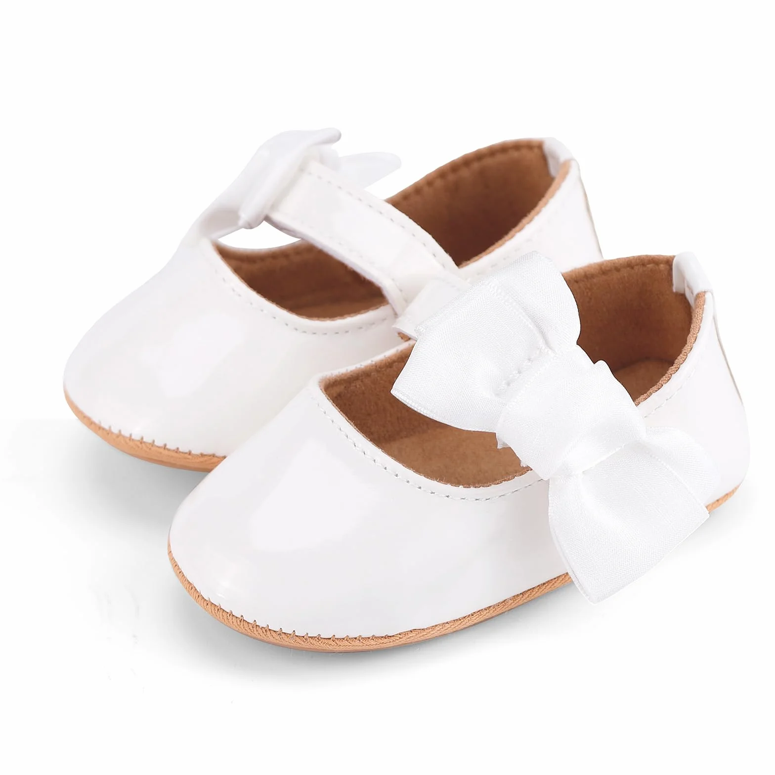 LACOFIA Ballerine Bébé Chaussure Premier Pas Fille Mary Jane Antidérapant