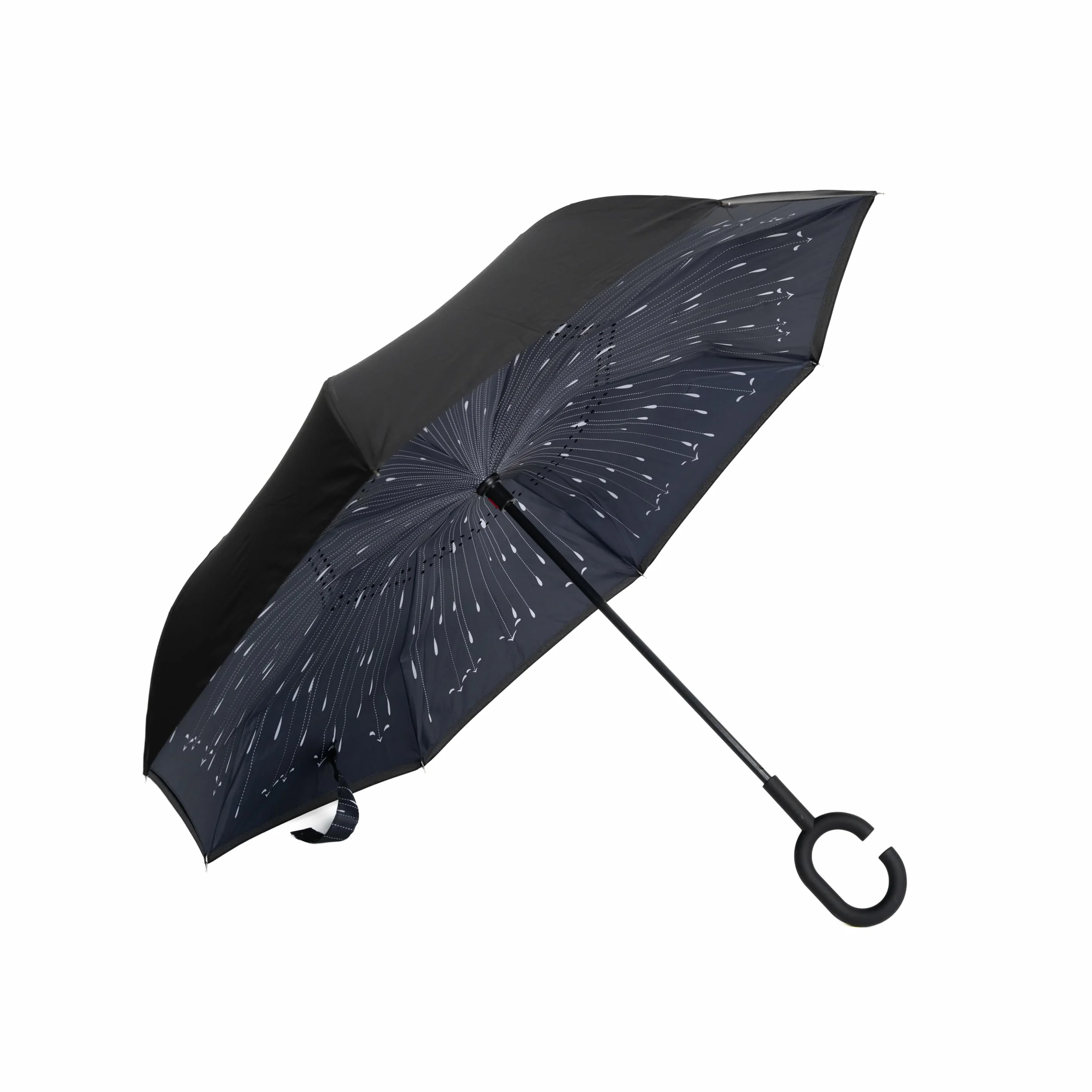 Parapluie Inversé à Double Couche avec Poignée en C