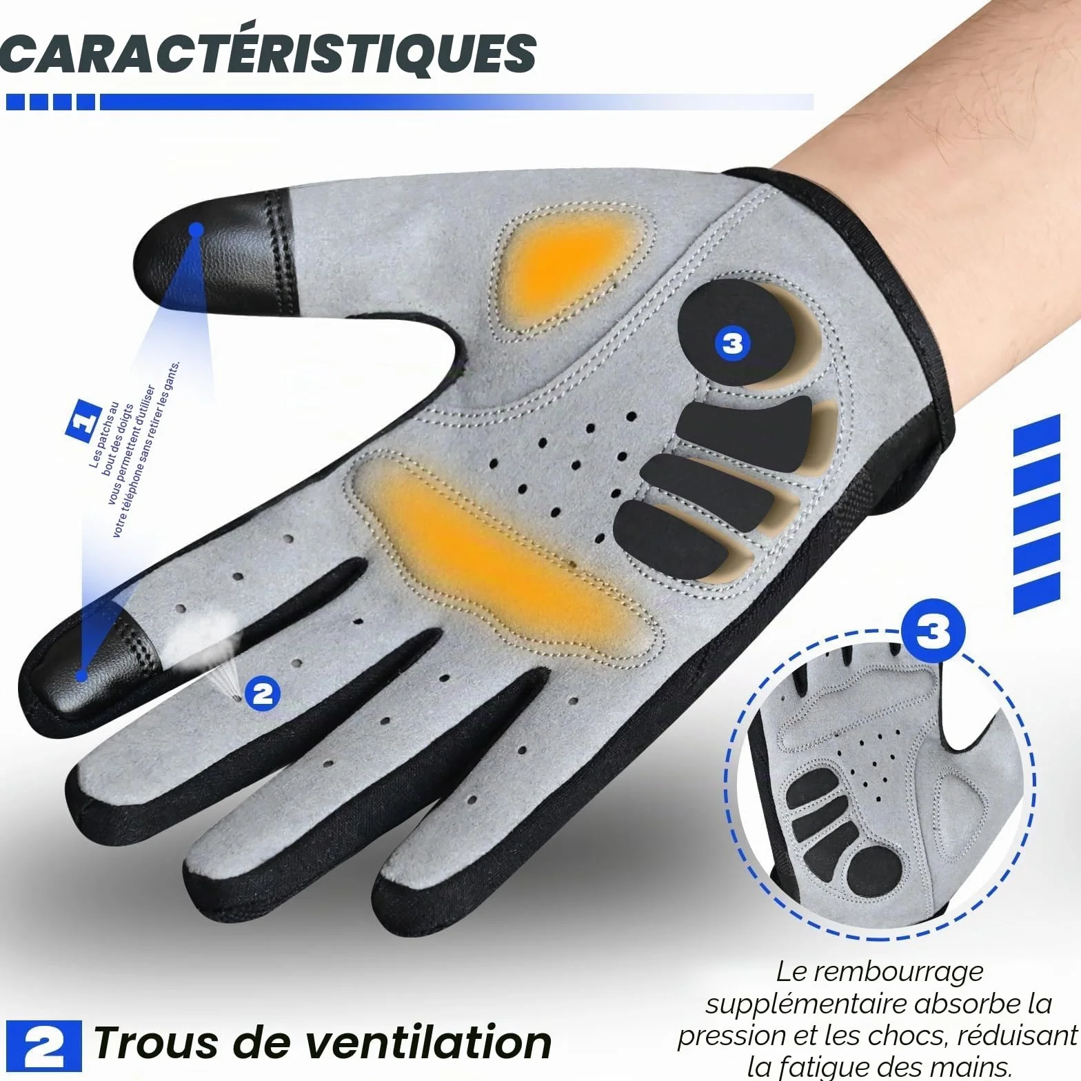 WESTWOOD FOX WFX Gants de vélo de Montagne à Doigts Entiers écran Tactile antidérapants Homme Femme