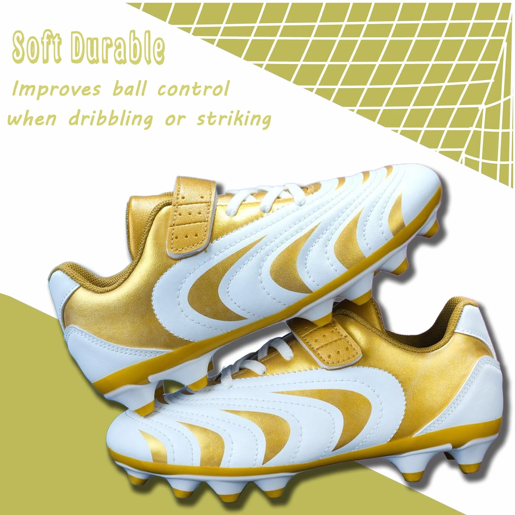 Enfant Chaussures de Football Garçon Fille Crampons Chaussure de Foot Adolescents Athlétisme Entrainement