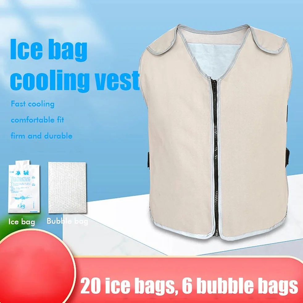 Gilet de refroidissement par glace réglable pour sports de plein air, pêche, cyclisme