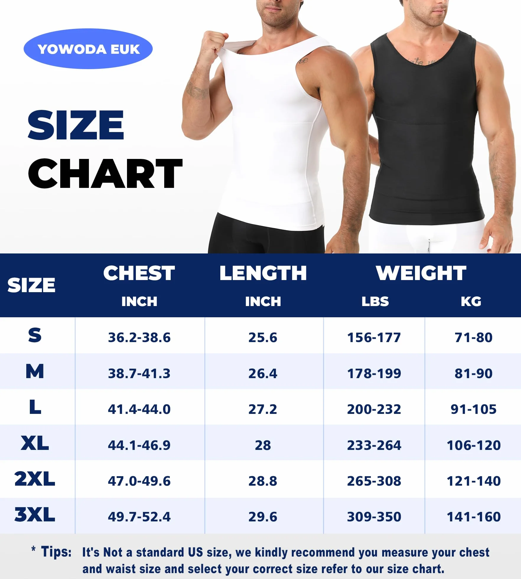 Débardeur de Compression Homme col V Gainant Gynécomastie