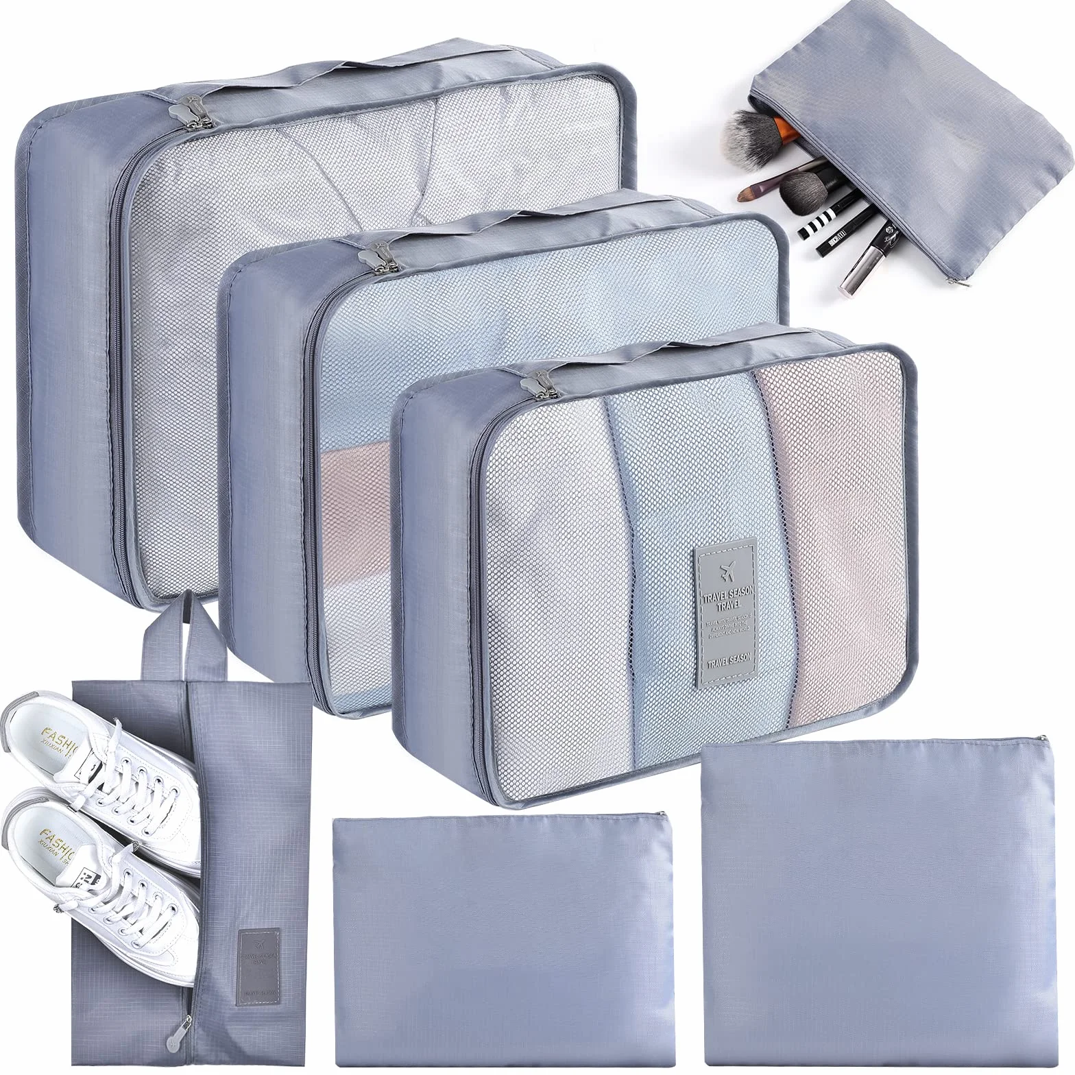 AiQInu Set de 7 Sacs de Voyage Imperméables Organisateur de Bagages