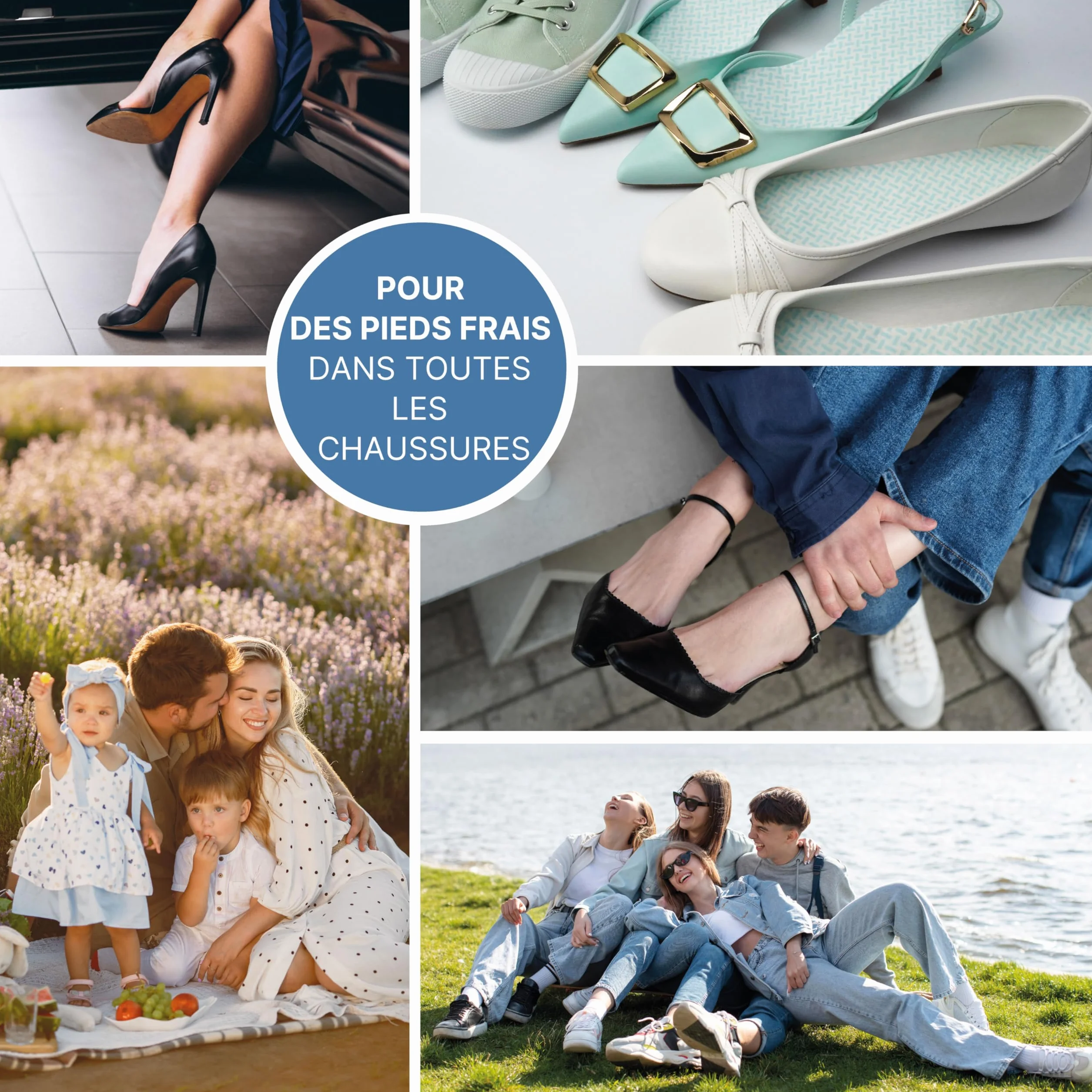 biped FRESH! 8 paires semelles fraîcheur clean breeze - Semelles intérieures extra fines contre odeurs de pieds 40-41