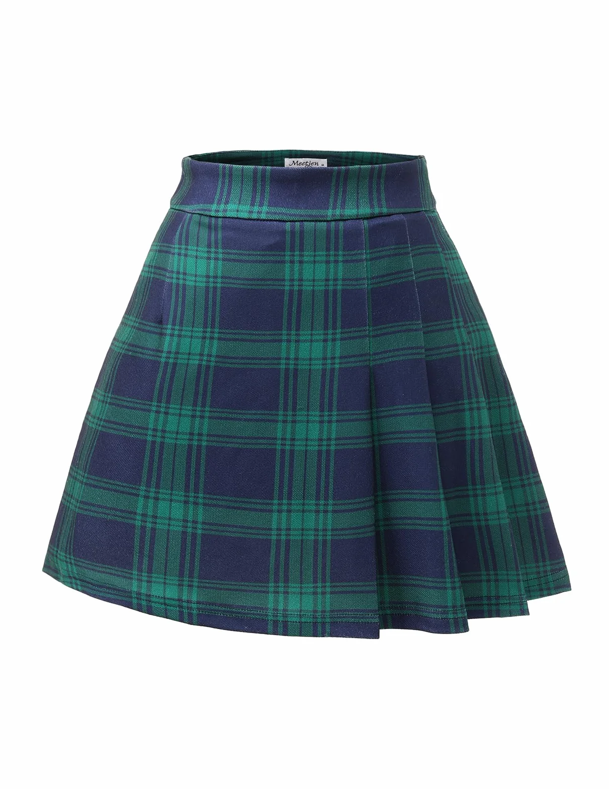Meetjen Jupe Plissée Femme Taille Haute Élastique 2025 Jupe Trapèze Uniforme Pom-Pom Girl