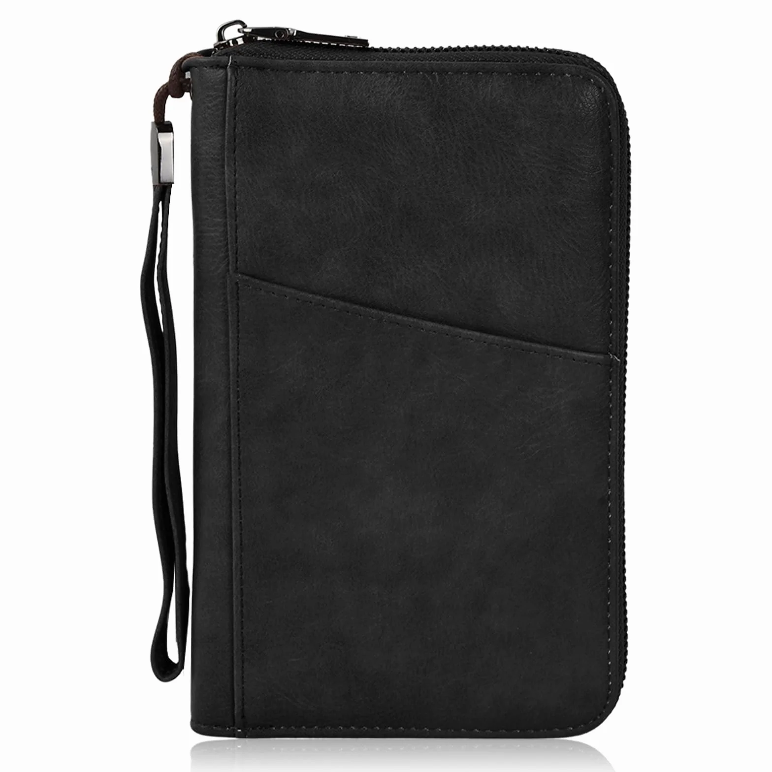 Portefeuille Passeport Cuir PU avec Blocage RFID Noir