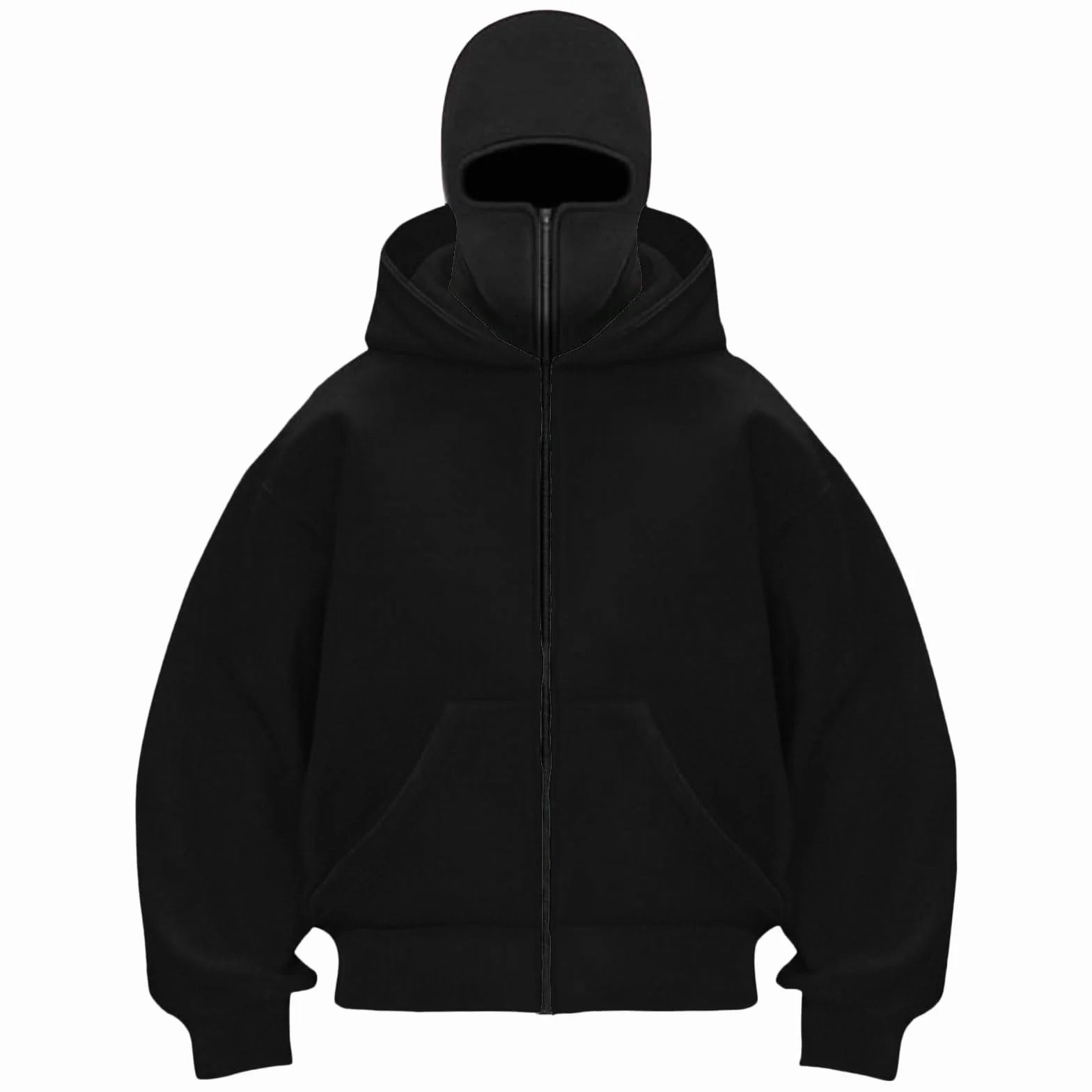 Veste Cagoule à Capuche Intégrée Unisexe pour Enfants Garçons Filles Balaclava Sweats Chaud Hiver
