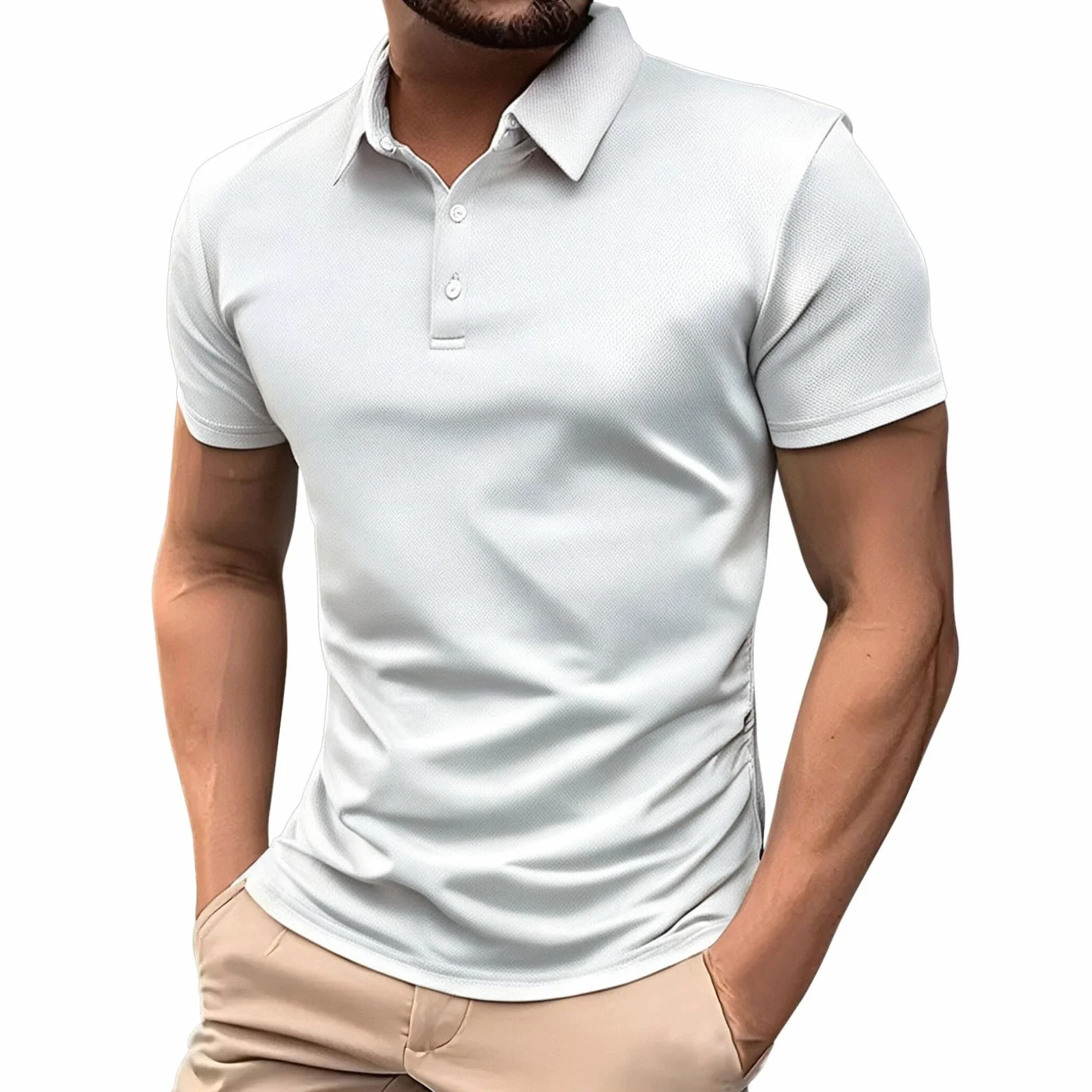 Polo Personnalisable Homme Photo Logo Texte Manches Courtes T Shirt Personnalisé Été Vêtements Travail Golf Tennis