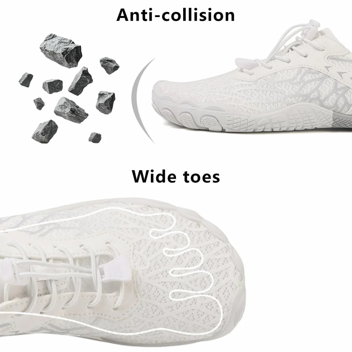 Chaussures Aquatiques Homme Femme Été Léger Respirant Séchage Rapide Plage Pieds Nus