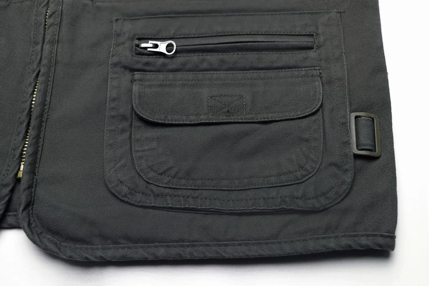 Gilet de Pêche Photographe Multi-poches Veste de Chasse Sans Manche Coton Plein Air