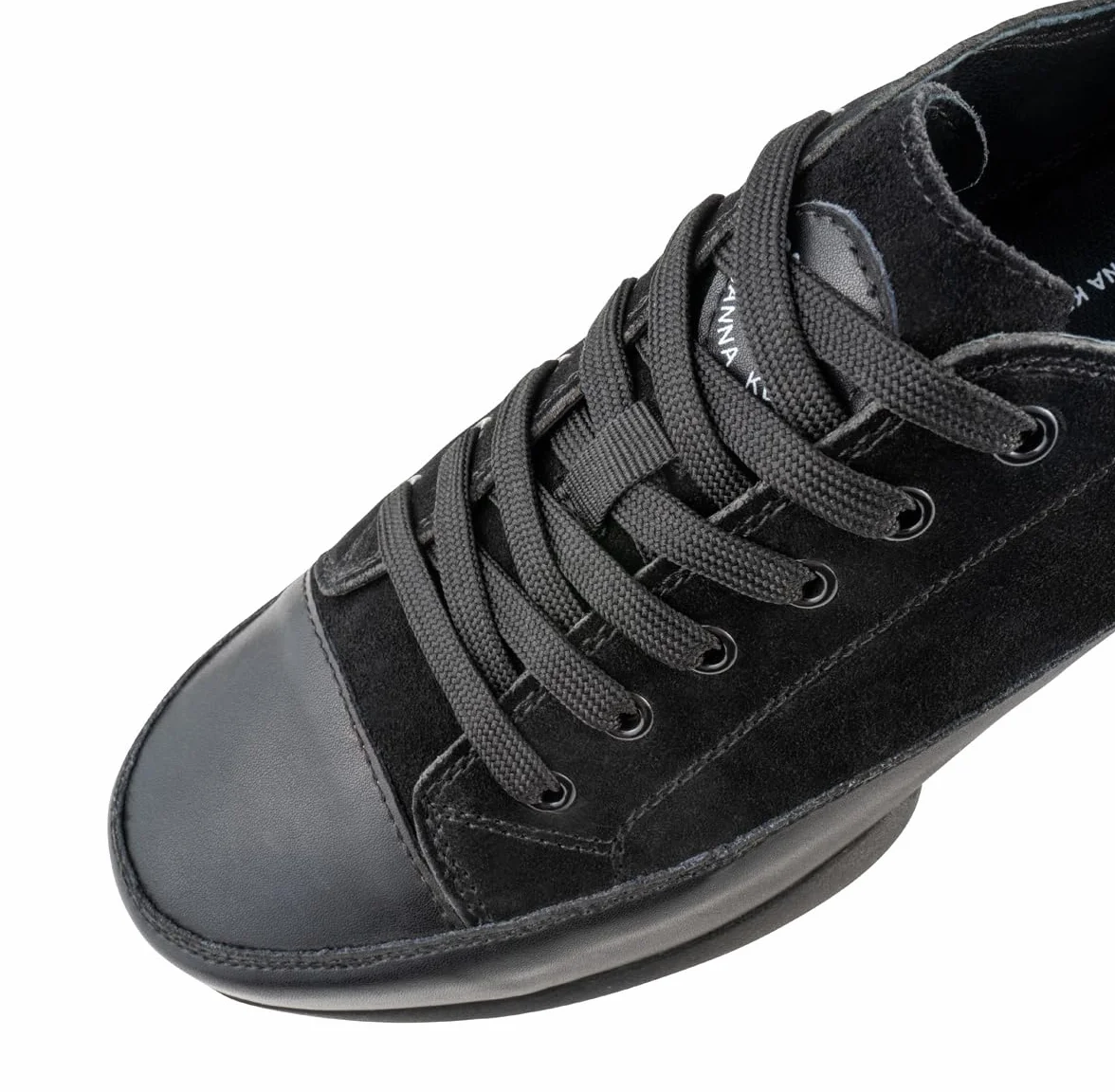 Anna Kern Baskets de danse homme 4005 Daim cuir noir Semelle polyuréthane