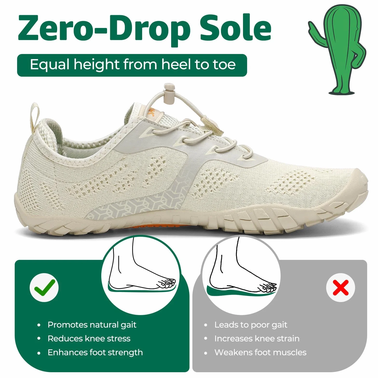SAGUARO Barefoot Chaussures de Trail Homme Femme Running