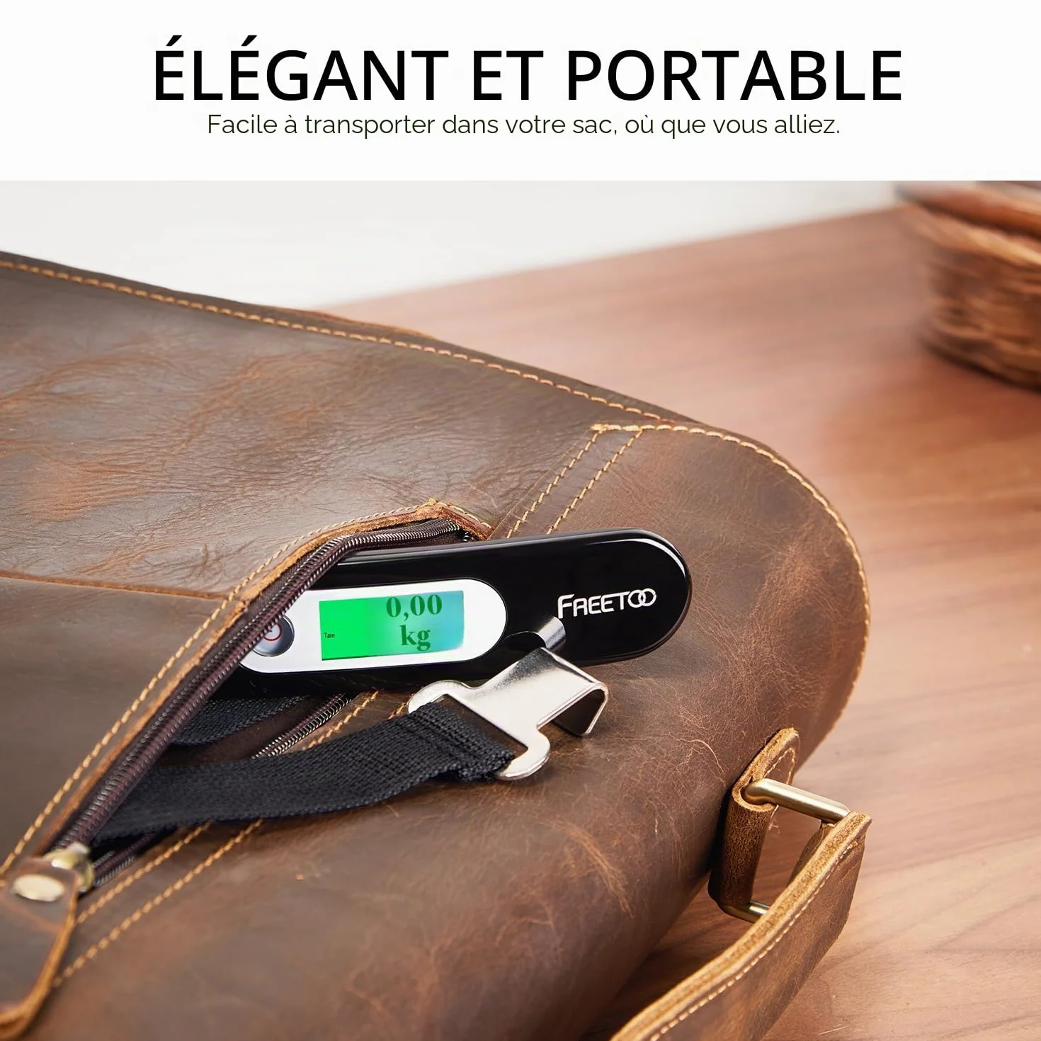 FREETOO Portable Electronic Luggage Scale 50kg/110lb Digital Baggage Scale with Tare Function for Travel Shopping Post Office Home Outdoor