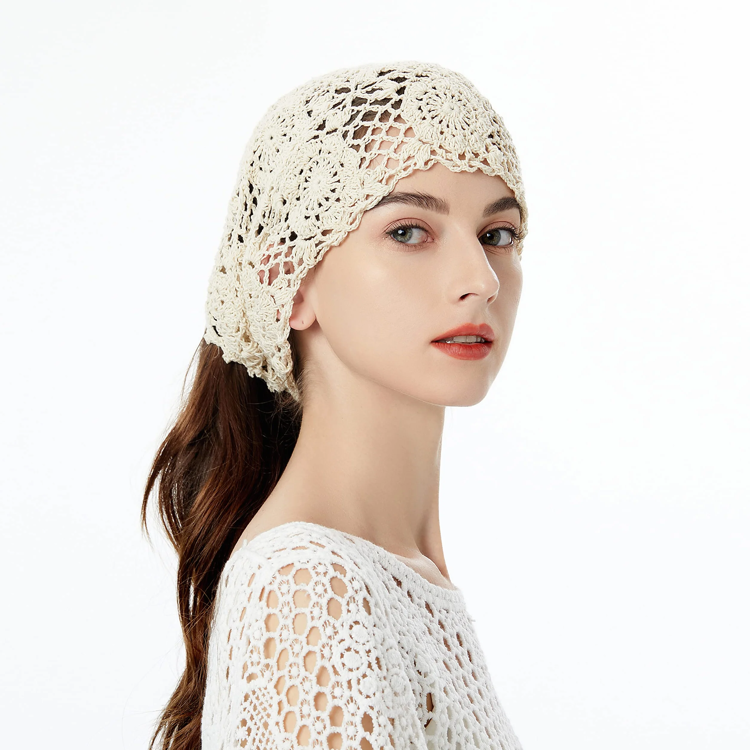 Bonnet d'été en Tricot Fait à la Main pour Femme