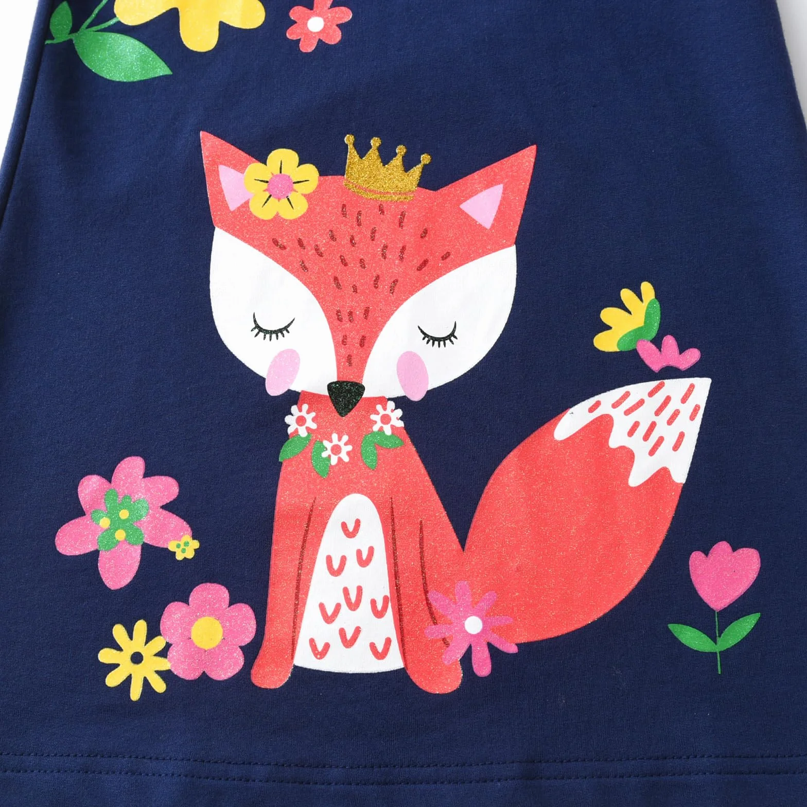 VIKITA Sweatshirt Enfant Broderie Fleur Capuche Robe Rayée Coton Fille 1-8 Ans