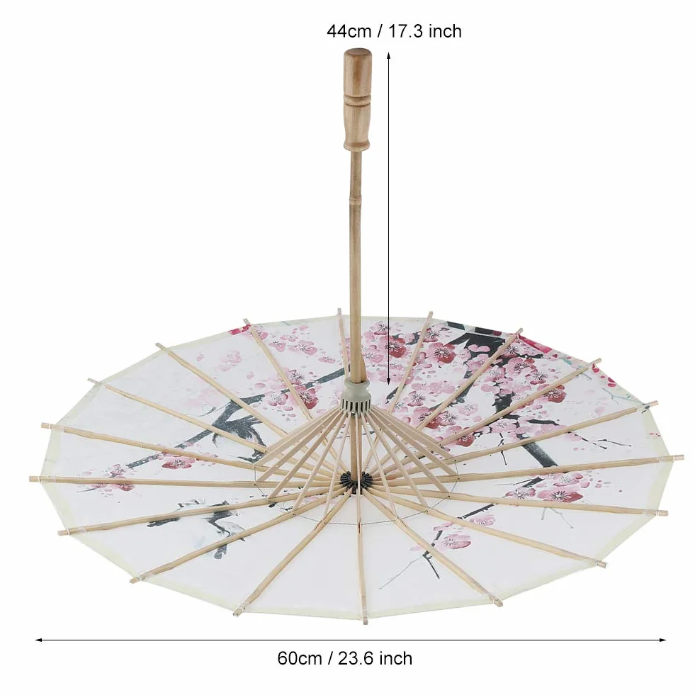 Parapluie Chinois Pliable Papier Huilé Imperméable Fleur de Prunier Art Classique