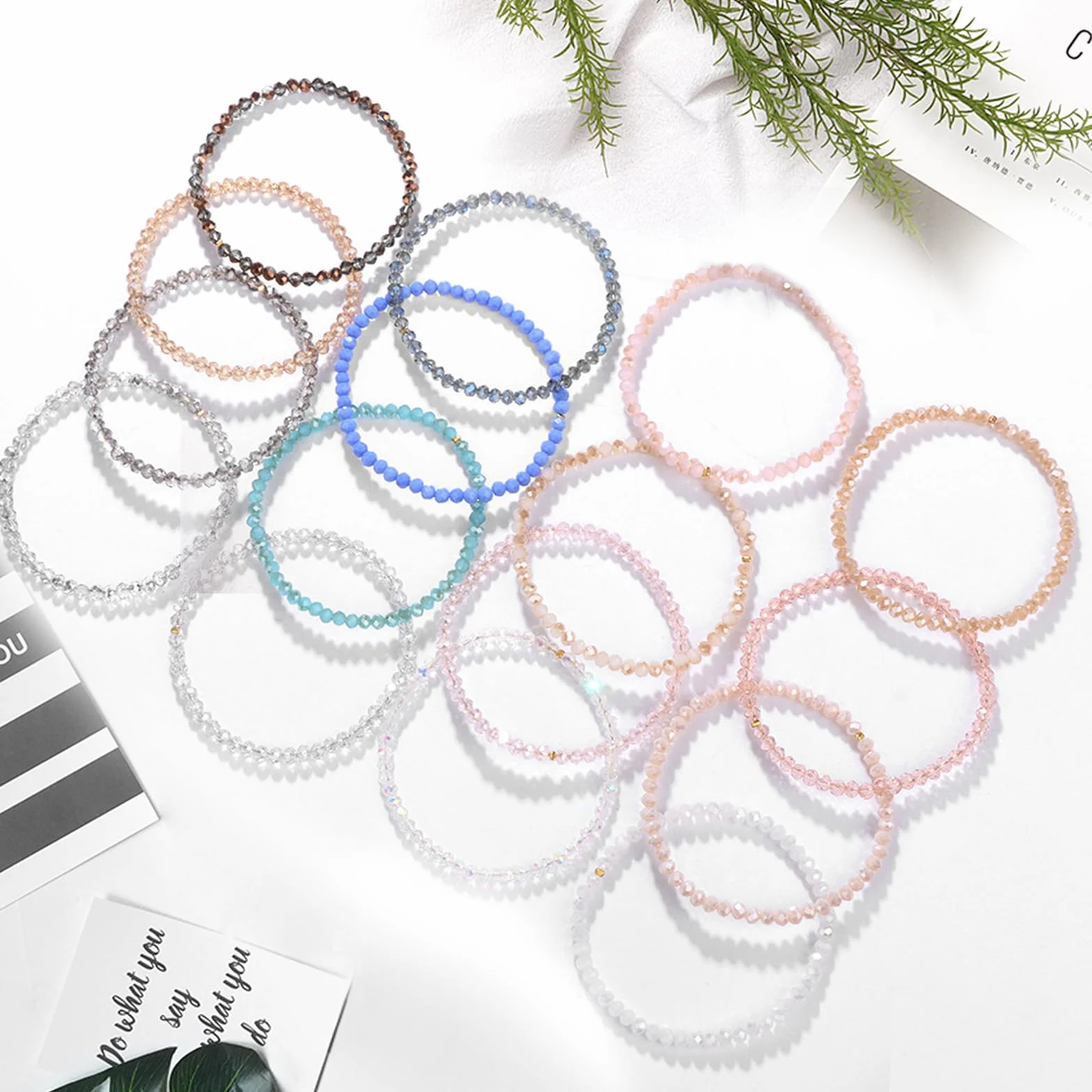 Multicouches Bracelet Boho Cristal Perles Pour Femme