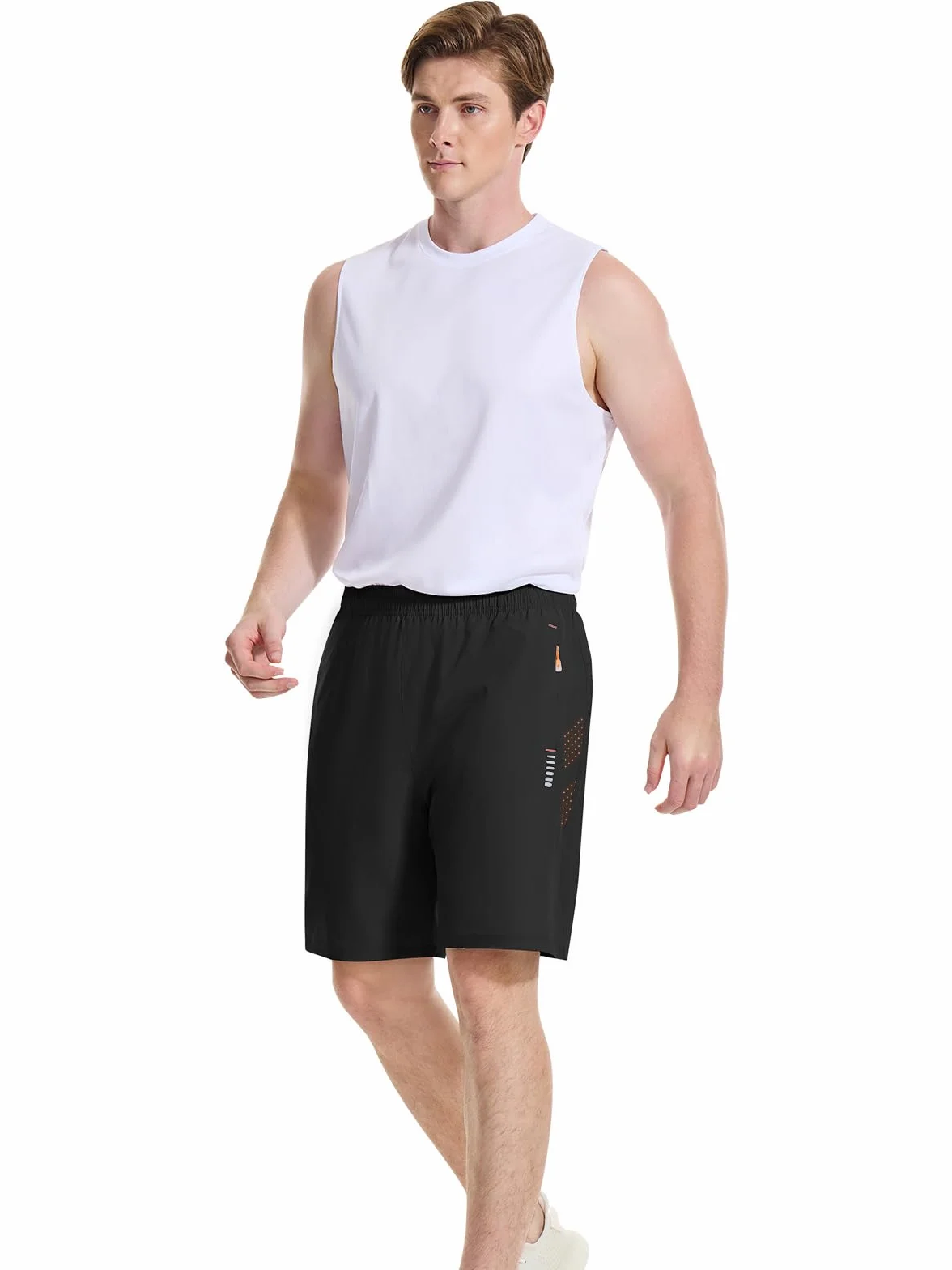 CIMIC Shorts de Sport Hommes Poche Zippée Respirant Séchage Rapide Running Fitness Tennis