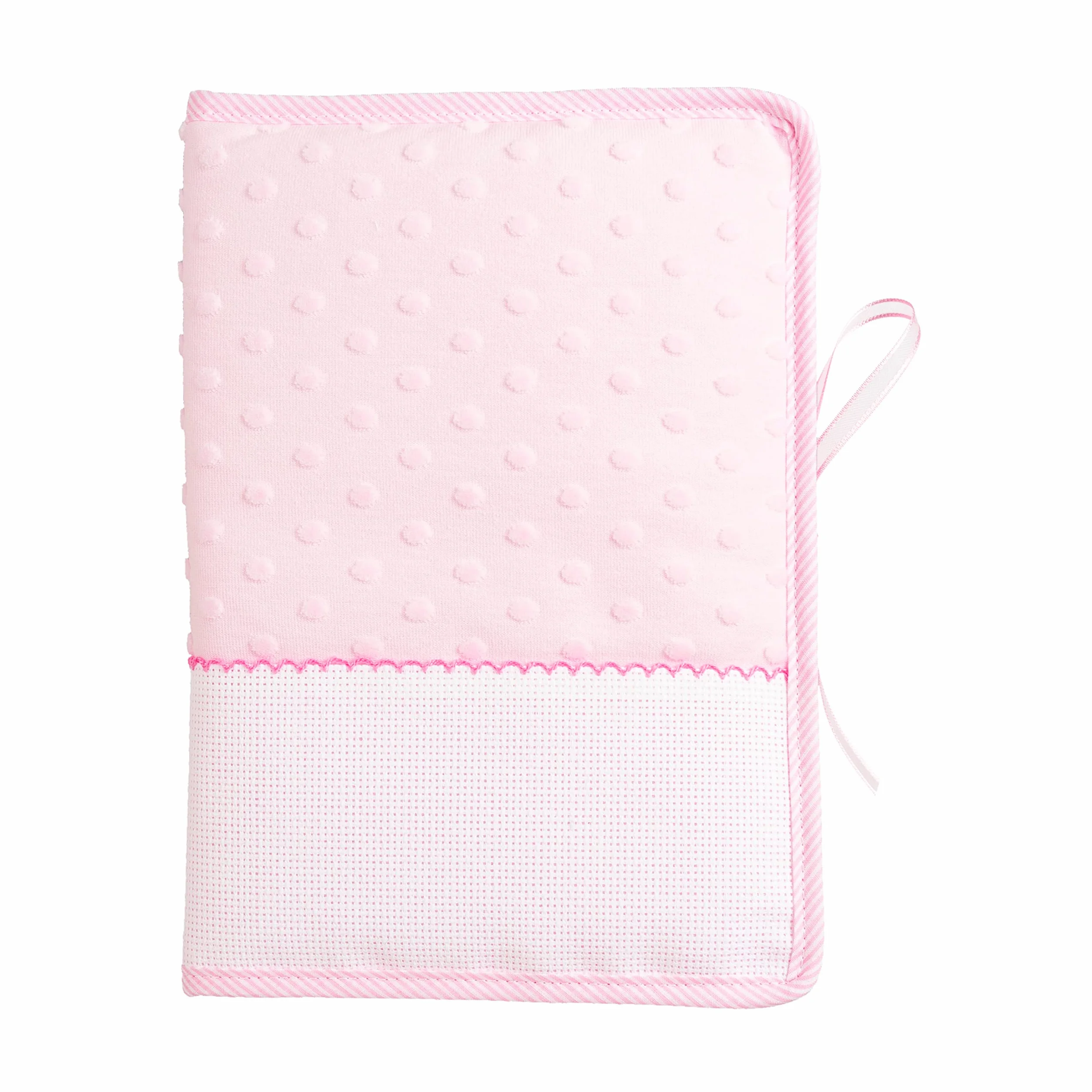 Couvre-Livret Sanitaire à Broder, Cover Documents Sanitaires Nouveau-né, Compatible avec Chaier de Santé de l’Enfant, Rose