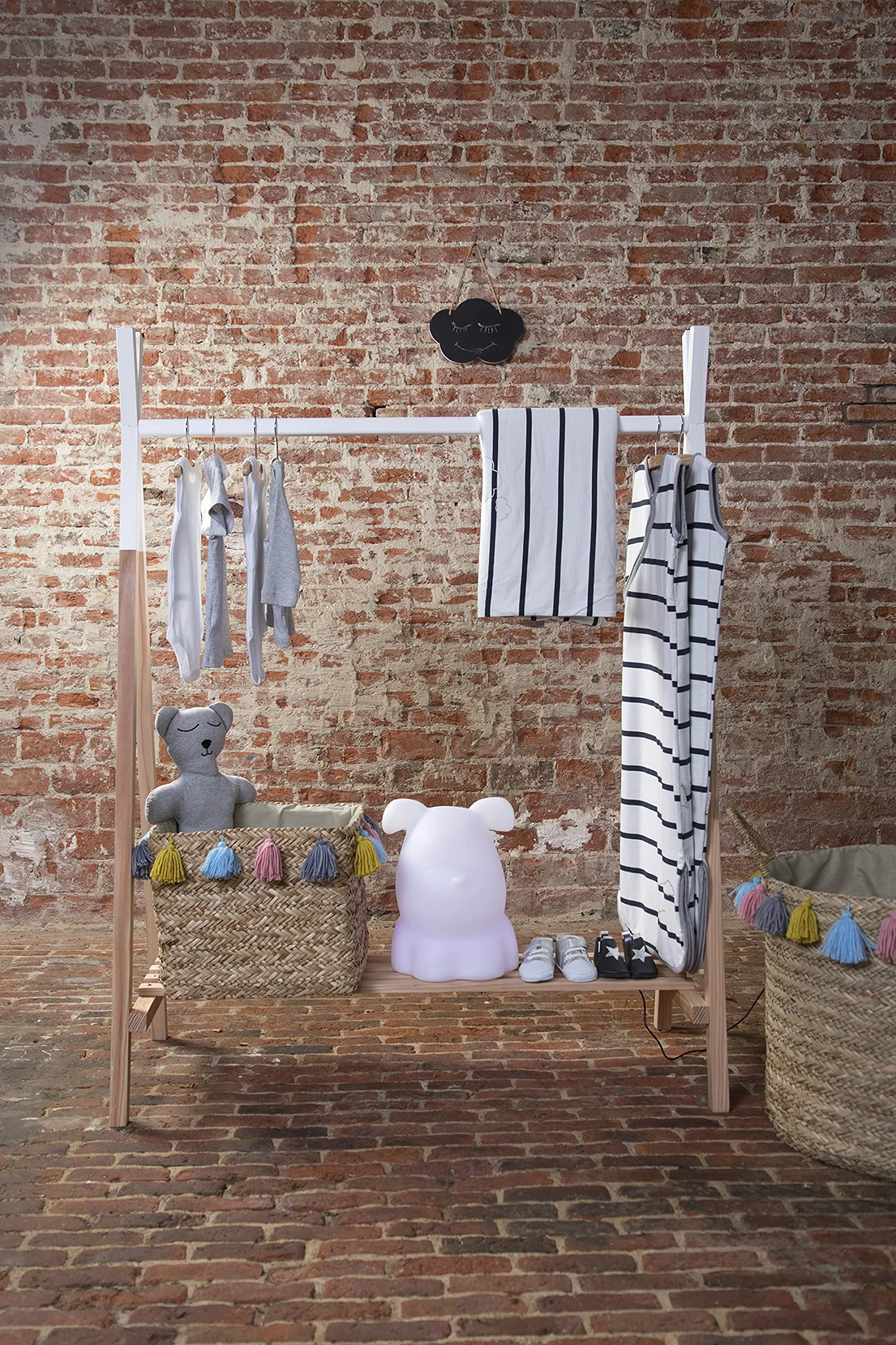 Childhome Armoire Tipi Bois de Hêtre 137 x 107 cm Blanc