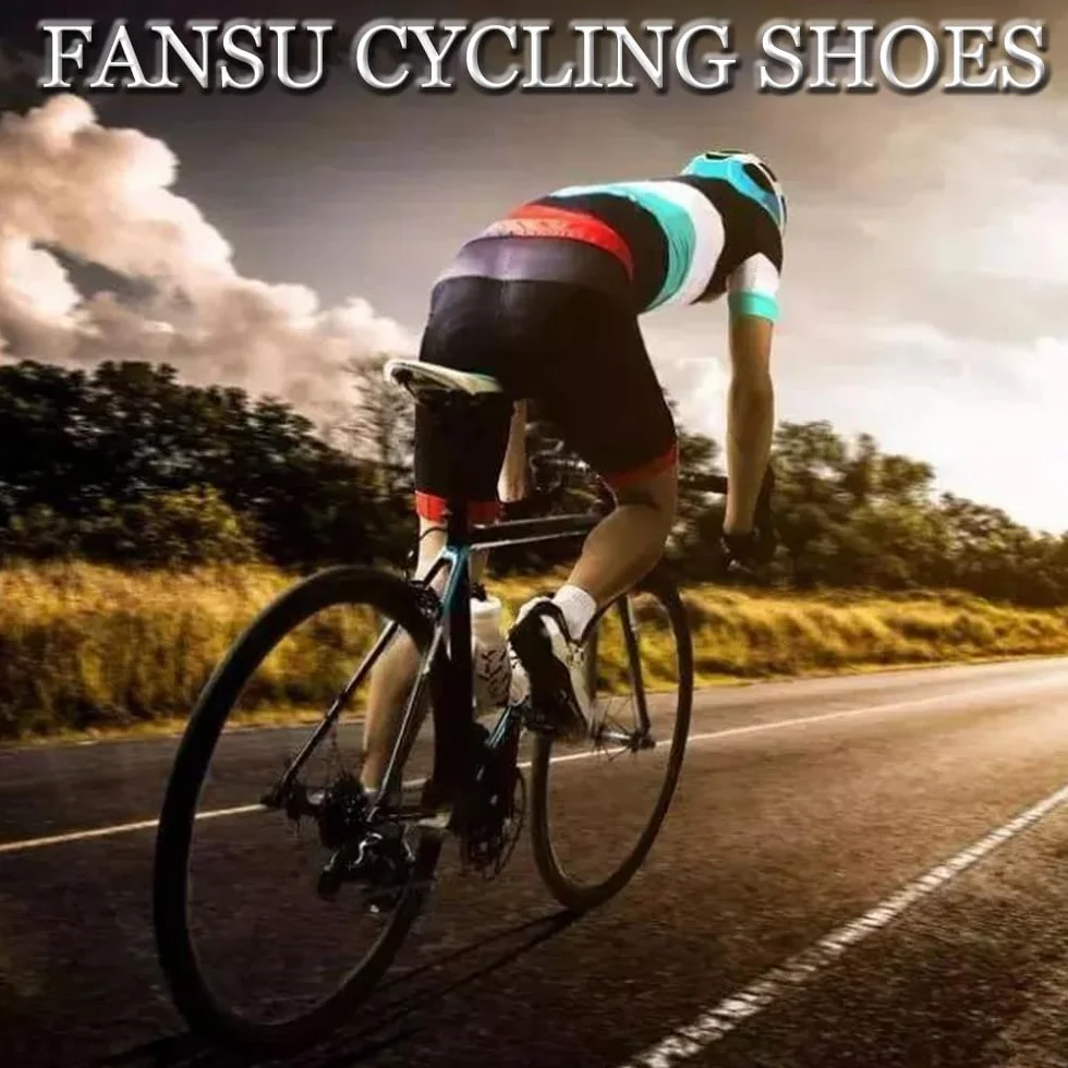 FANSU Chaussures Vélo Route Homme Antidérapants Cyclisme Lacets Rotatifs Look Lock 36-47 EU