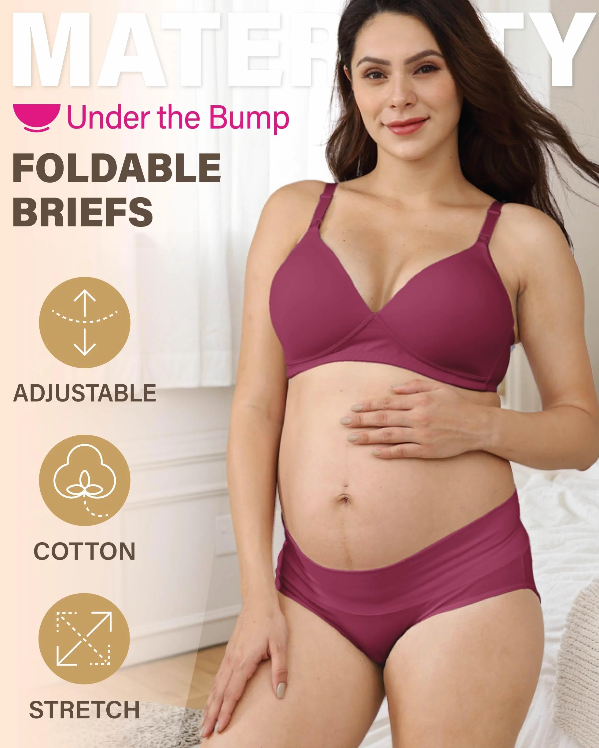 Intimate Portal Culotte de Grossesse Pliable Slip Coton Post-Partum